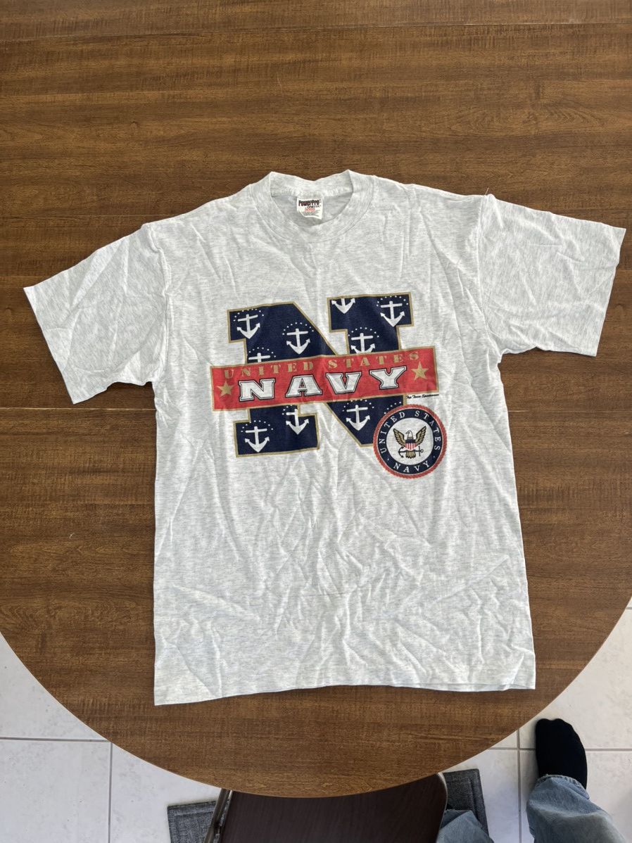 Vintage 1980s US Navy Shirt Size US XL / EU 56 / 4 - 1 Thumbnail