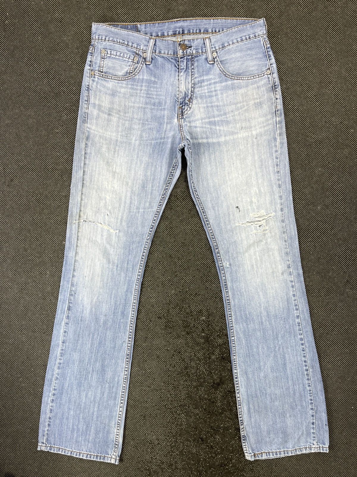 image of Levis 527 Distressed Flare Jeans - J541 in Blue, Men's (Size 33)