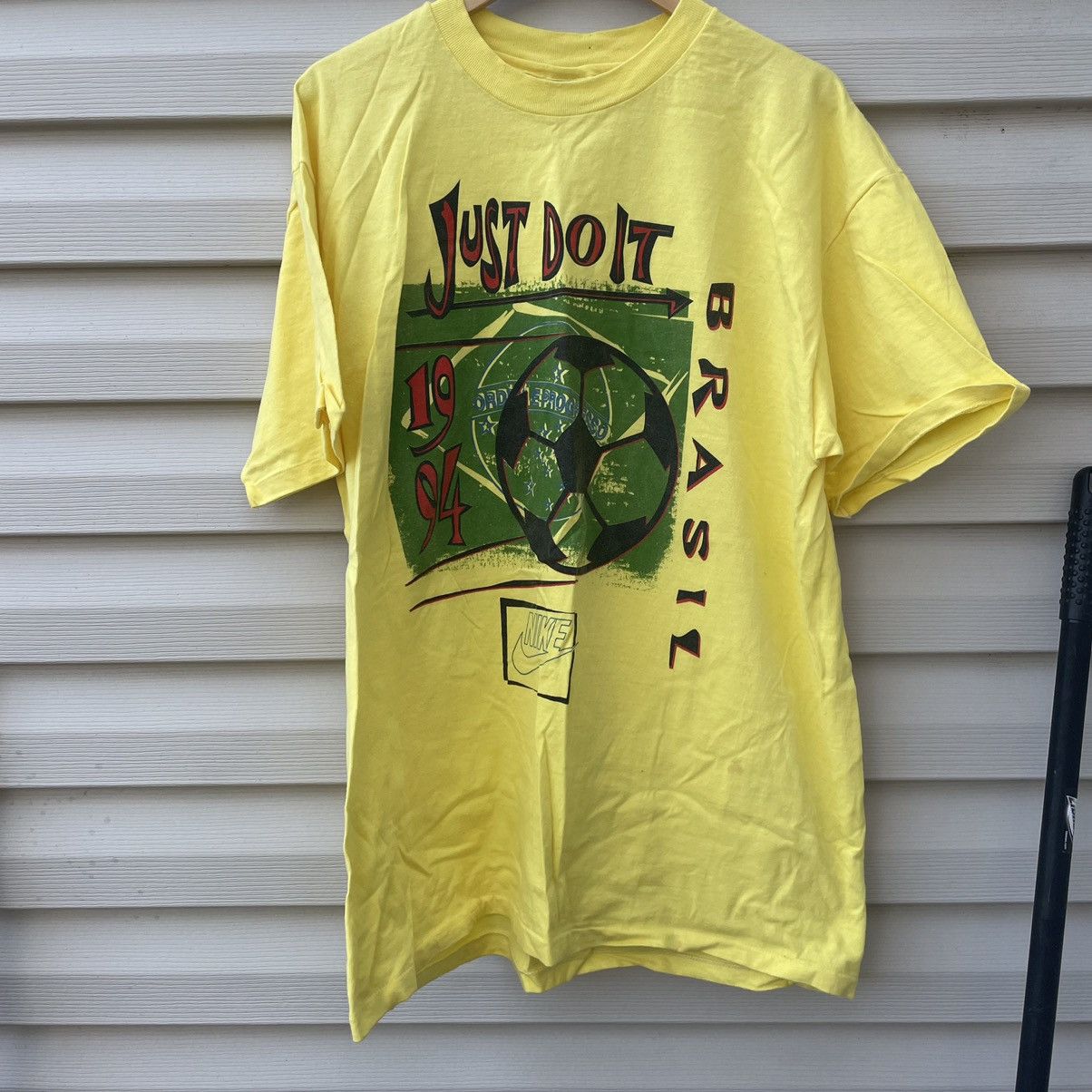 image of Fifa World Cup x Nike 1994 Nike Brazilian World Cup T Shirt in Yellow, Men's (Size XL)