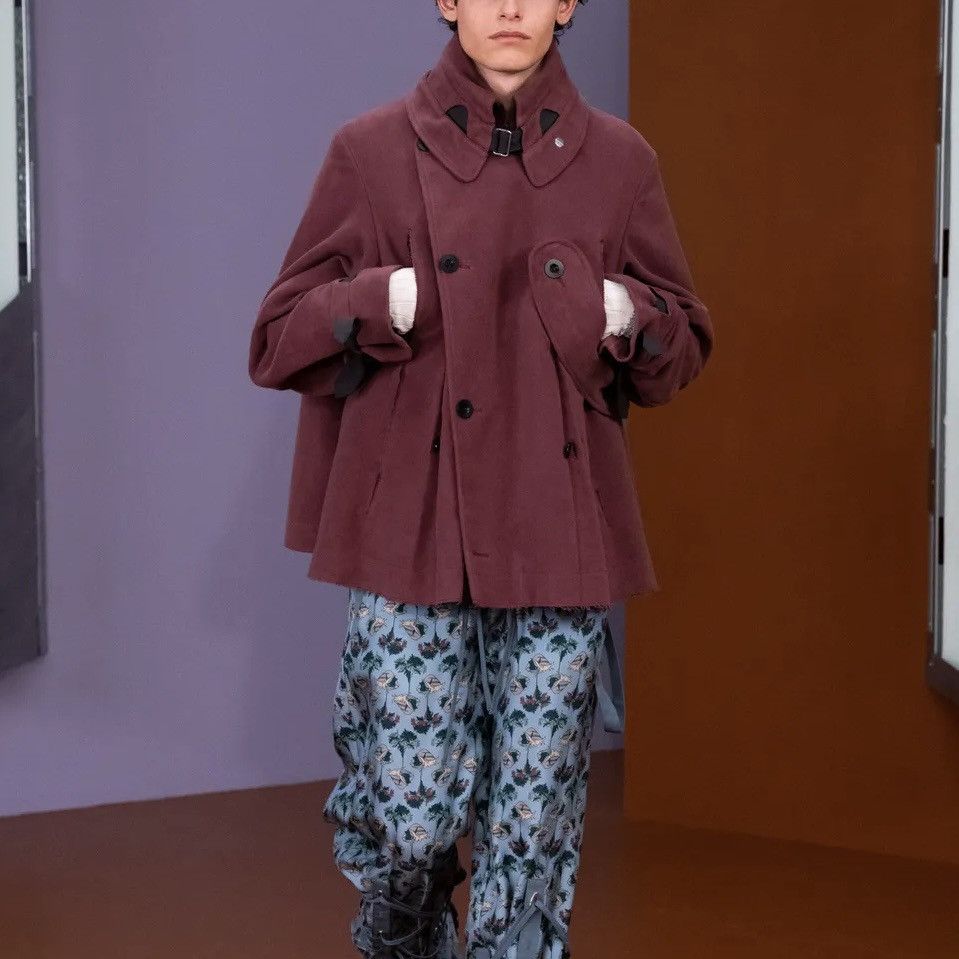 image of Kiko Kostadinov Maiden Peacoat Sz46 in Dusty Rose, Men's (Size Small)