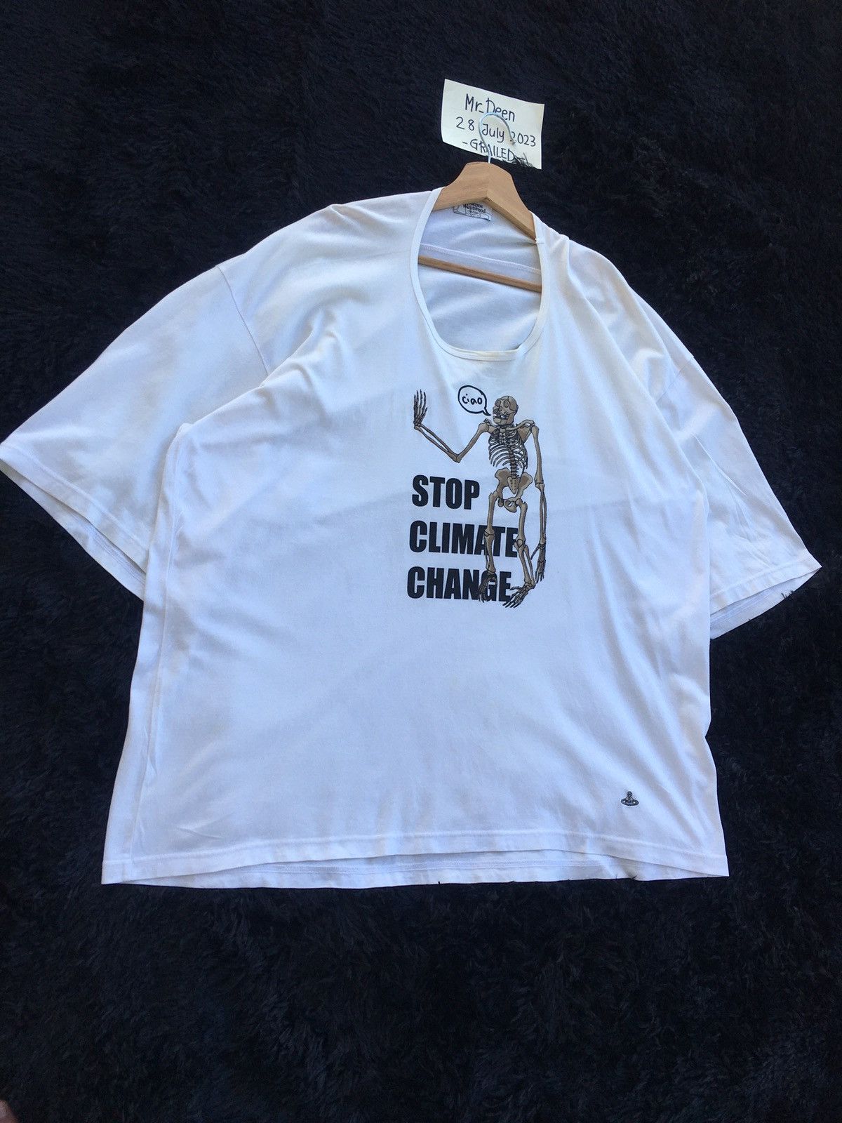 Vivienne Westwood Rare Vintage Vivienne Westwood Stop Climate Change Tshirt Size US XL / EU 56 / 4 - 3 Thumbnail