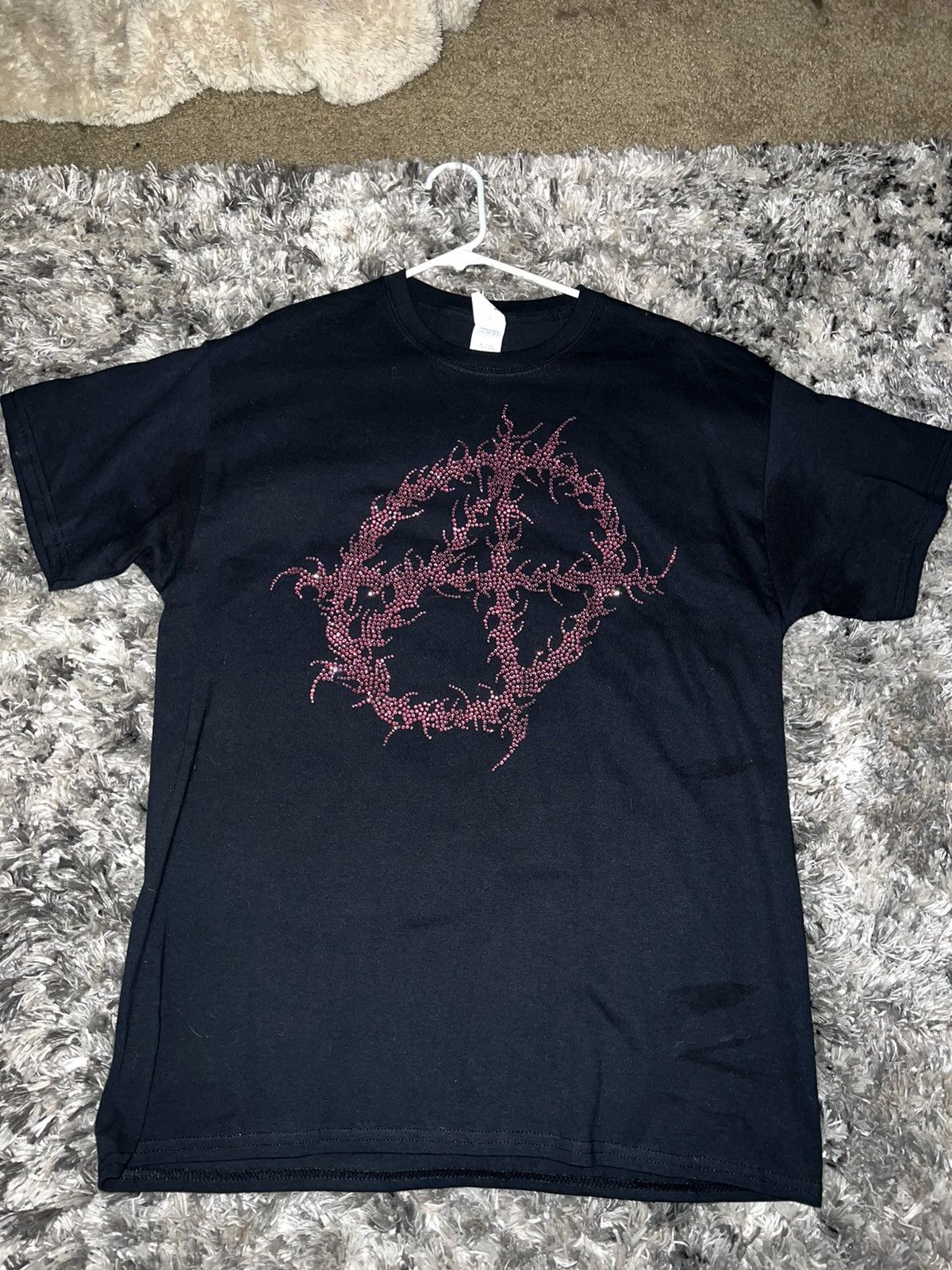 GOTHBOICLIQUE × Lil Peep Lil Tracy Rhinestone Anarchy Tee Size US L / EU 52-54 / 3 - 1 Thumbnail