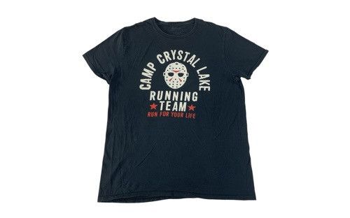 Vintage Friday The 13th Camp Crystal Lake Running Printed Tee Size US L / EU 52-54 / 3 - 1 Thumbnail