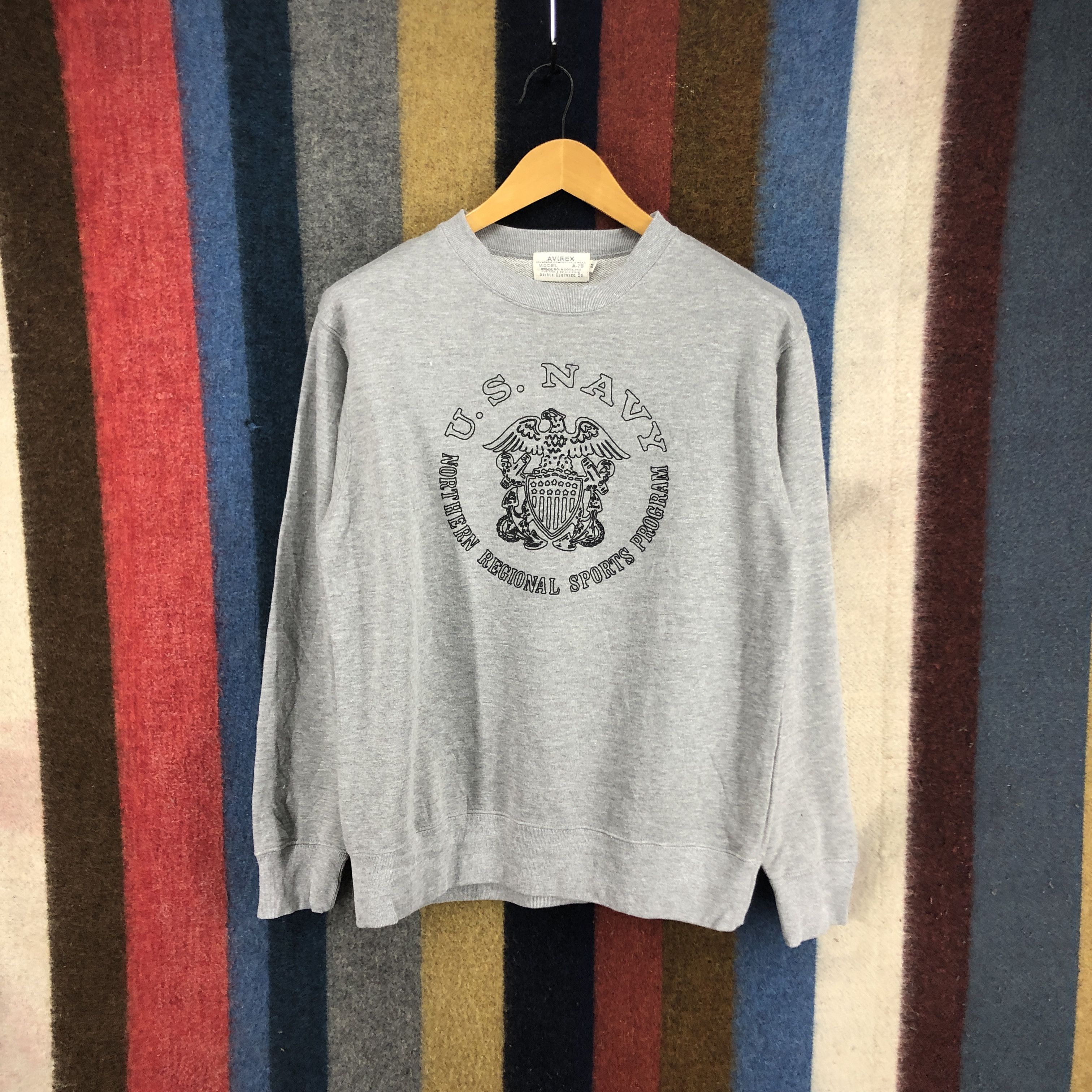Avirex AVIREX MODEL A-75 Crew Neck Sweatshirt #2726-98 Size US M / EU 48-50 / 2 - 1 Thumbnail