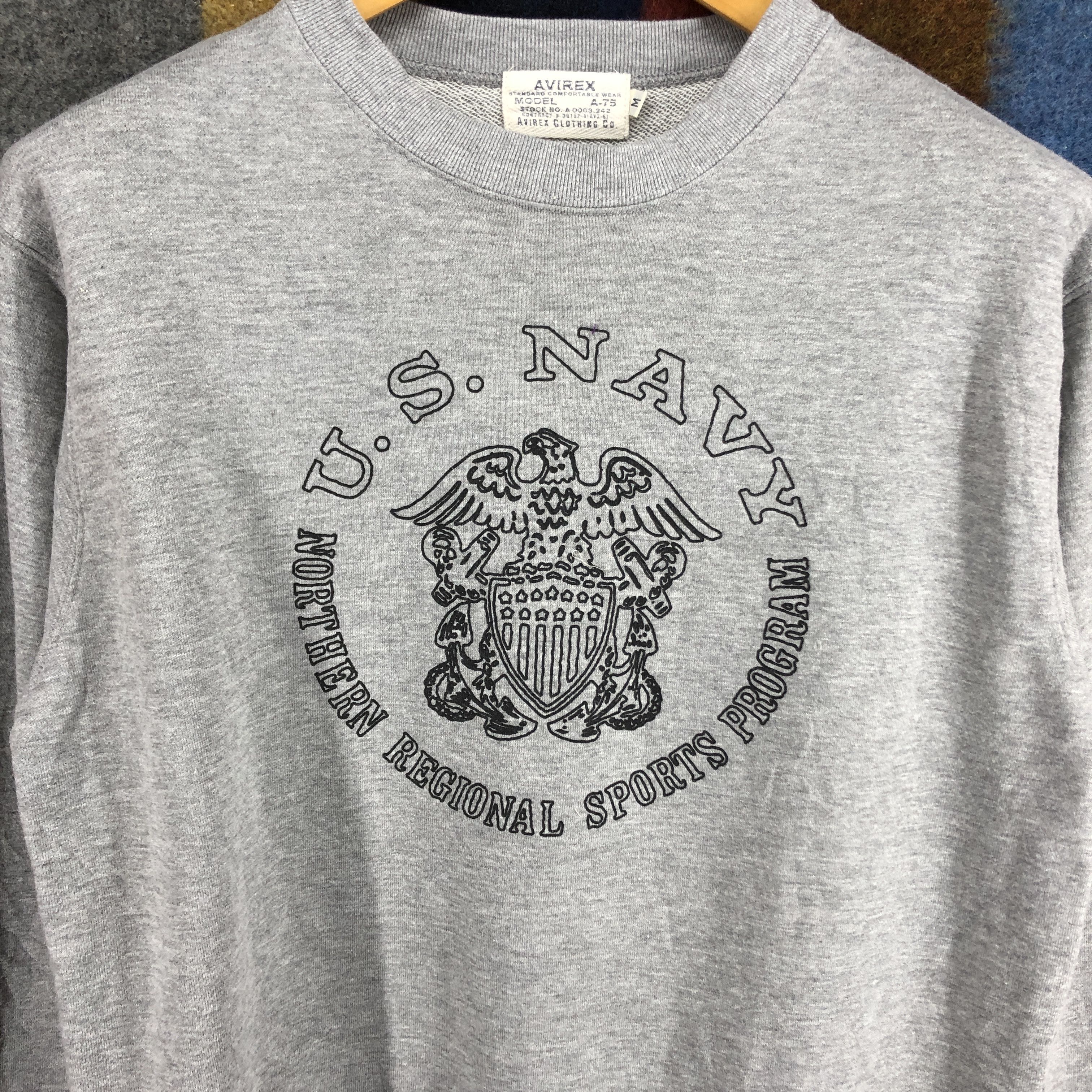 Avirex AVIREX MODEL A-75 Crew Neck Sweatshirt #2726-98 Size US M / EU 48-50 / 2 - 2 Thumbnail