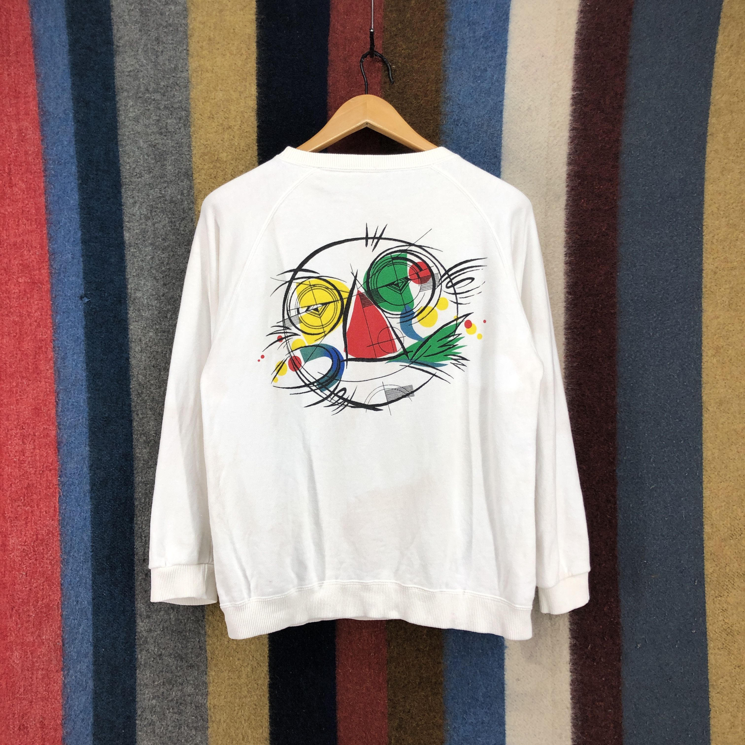 Vintage 90s Vintage ART DESIGN Crew Neck Sweatshirt #0642/AB Size US S / EU 44-46 / 1 - 1 Thumbnail