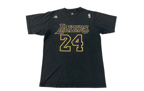 Adidas 90s LA Lakers Adidas Kobe Bryant #24 NBA Printed Tee Size US M / EU 48-50 / 2 - 1 Thumbnail