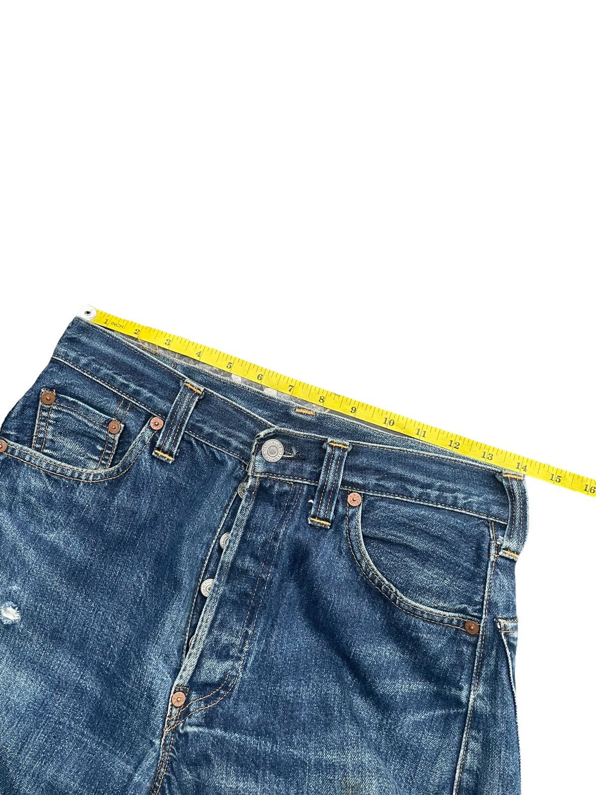 Levi's Vintage 1998 Levis 201XX E Distresed Rework Size US 28 / EU 44 - 2 Thumbnail