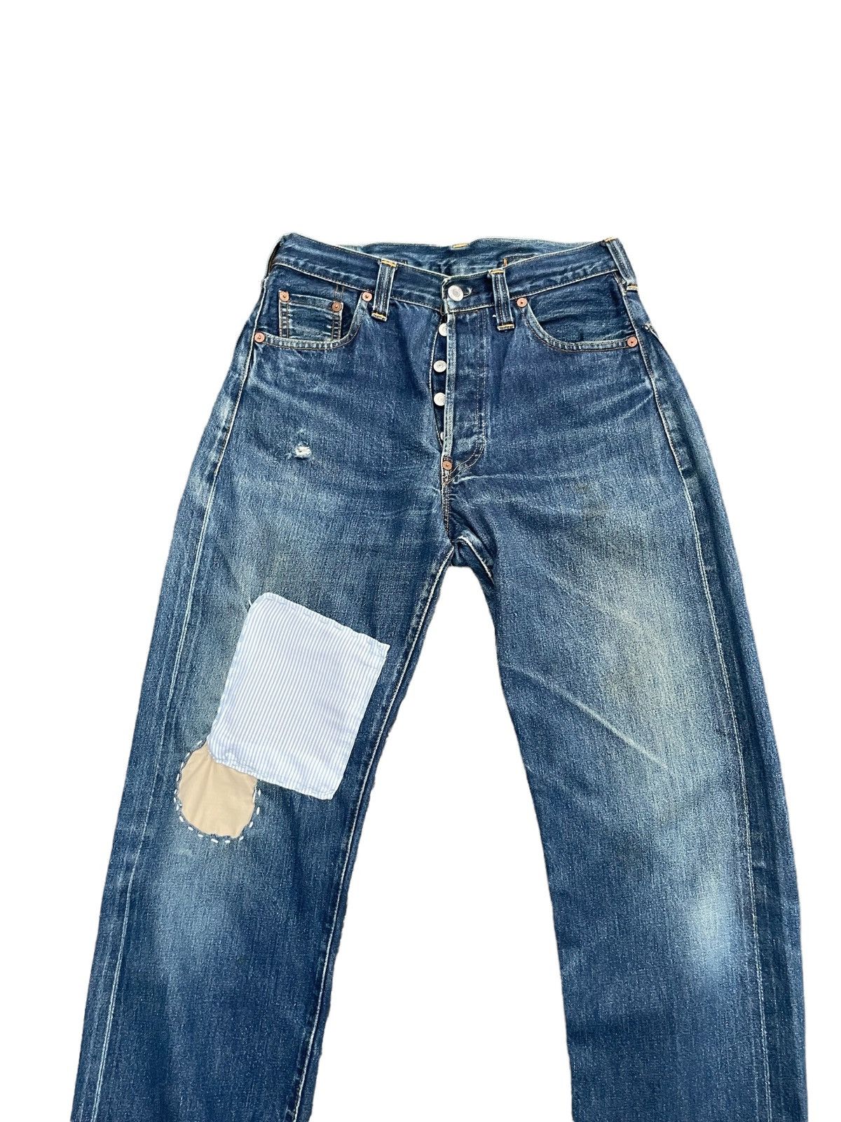 Levi's Vintage 1998 Levis 201XX E Distresed Rework Size US 28 / EU 44 - 5 Thumbnail