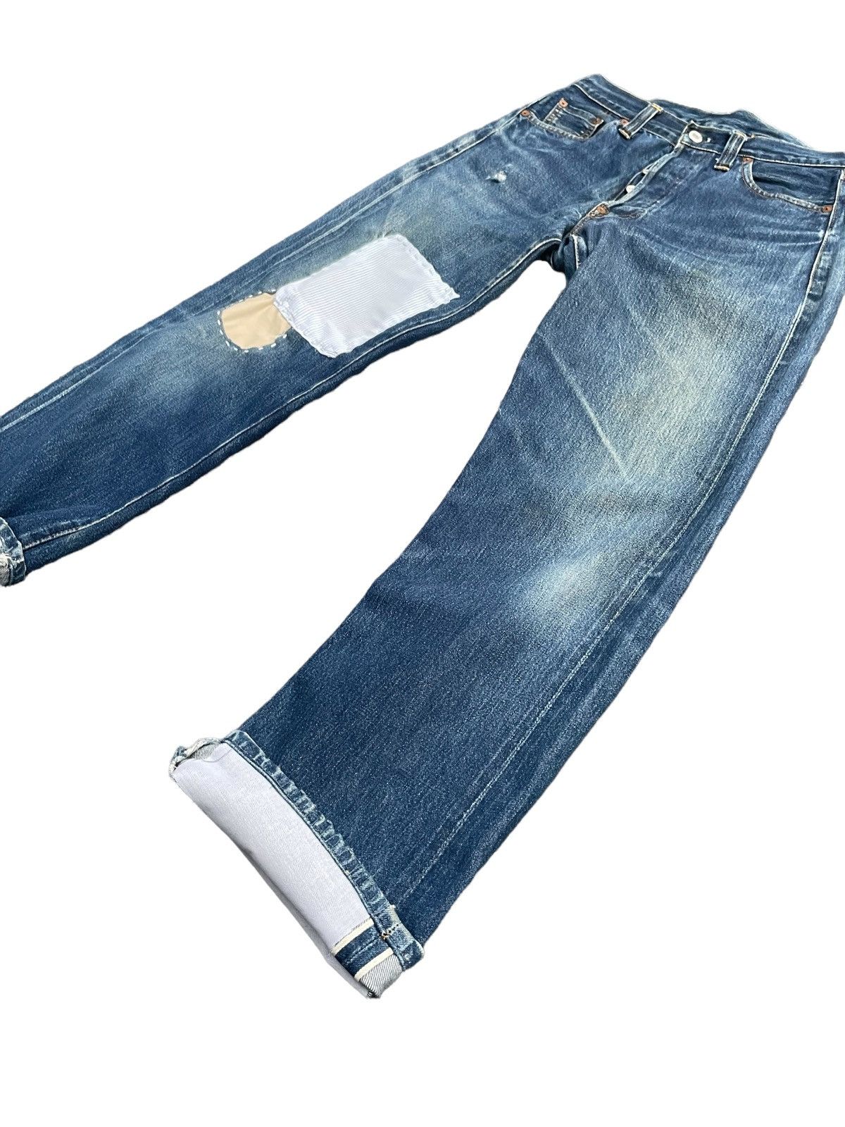 Levi's Vintage 1998 Levis 201XX E Distresed Rework Size US 28 / EU 44 - 3 Thumbnail