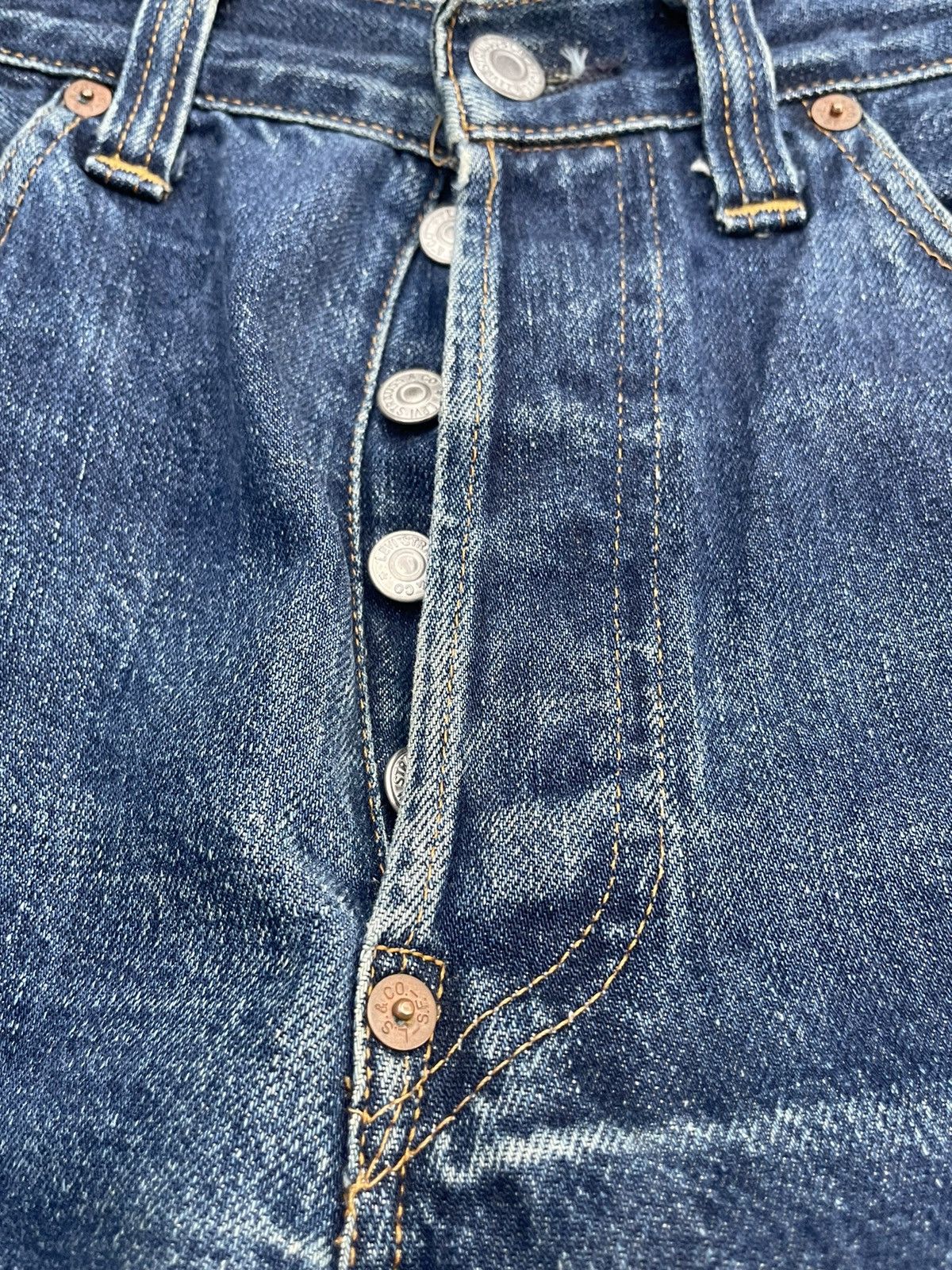 Levi's Vintage 1998 Levis 201XX E Distresed Rework Size US 28 / EU 44 - 24 Thumbnail