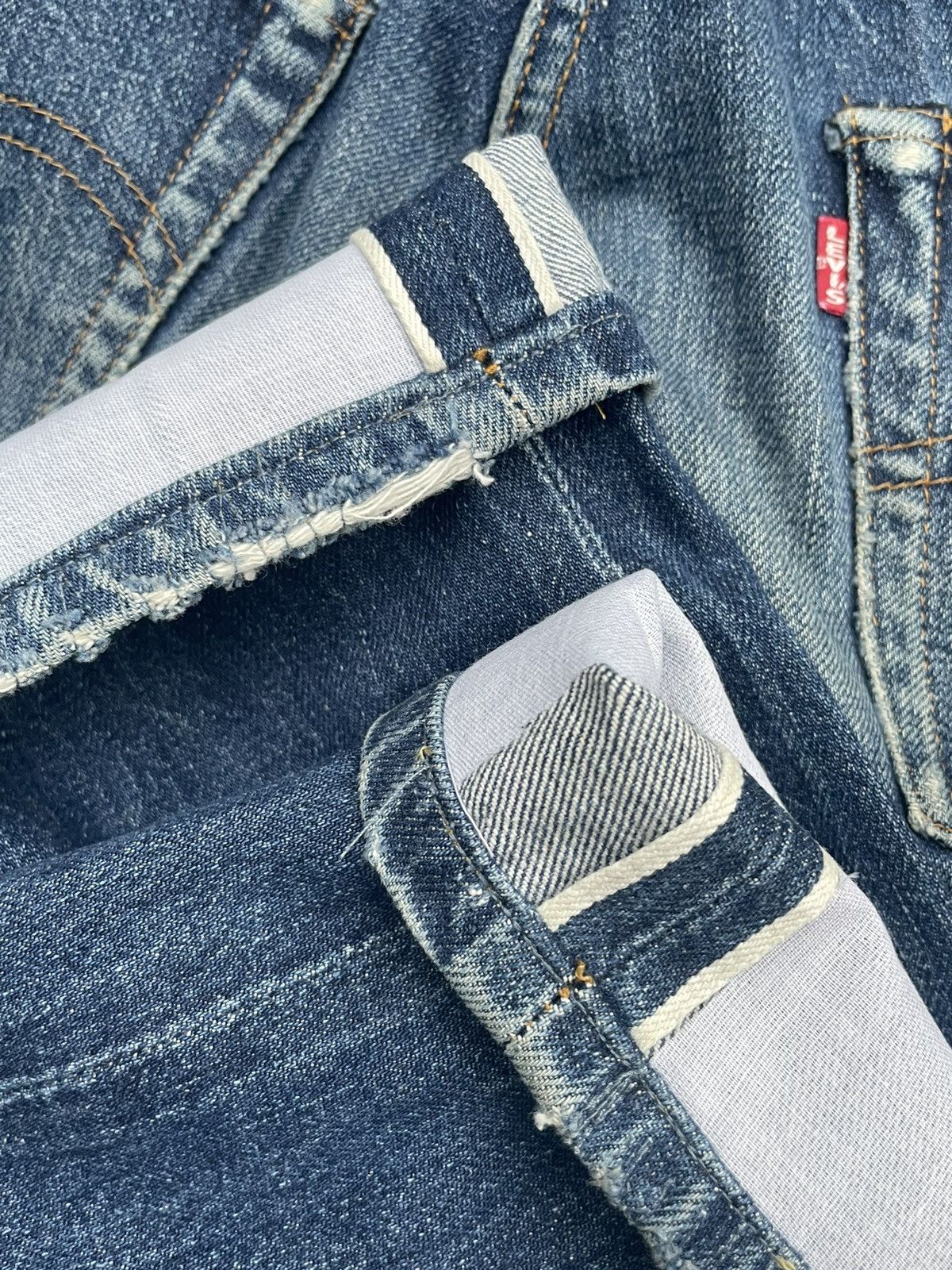 Levi's Vintage 1998 Levis 201XX E Distresed Rework Size US 28 / EU 44 - 15 Thumbnail