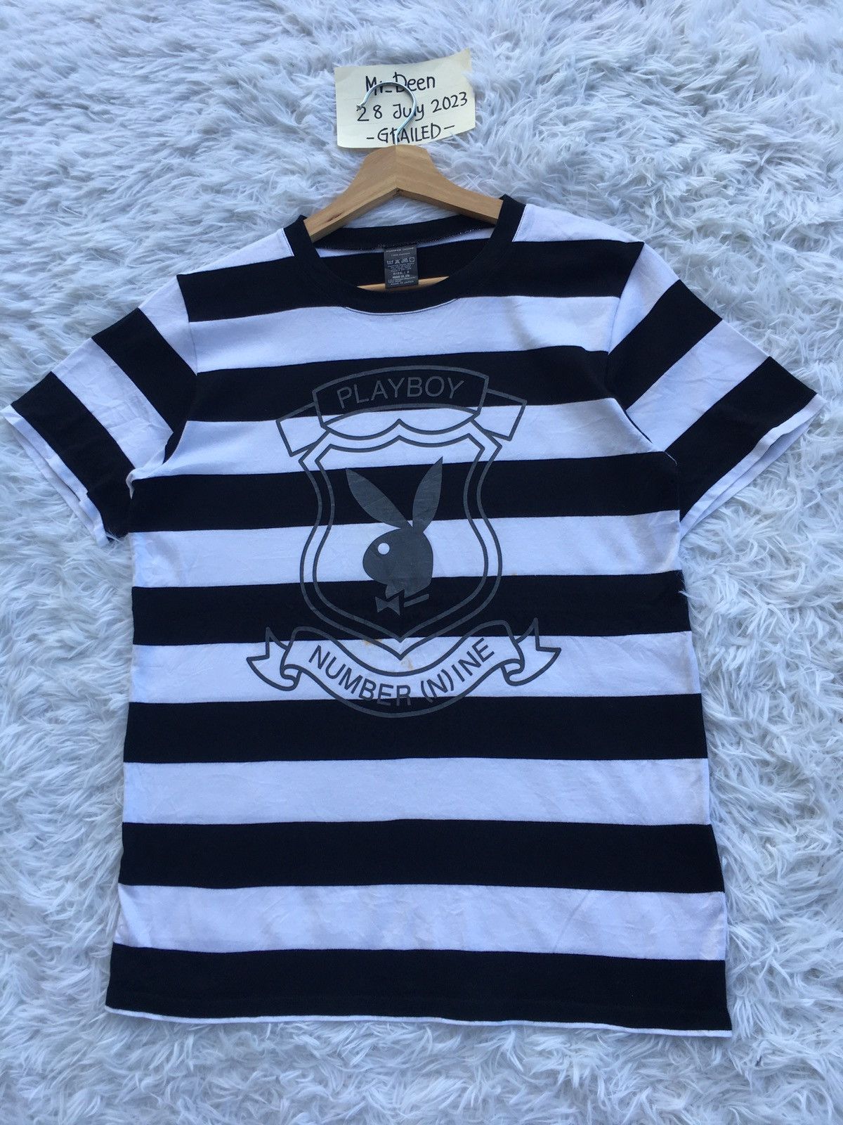 Number (N)ine × Playboy Rare Number Nine N9 x Playboy Bunny Stripes Tshirt Size US M / EU 48-50 / 2 - 4 Thumbnail