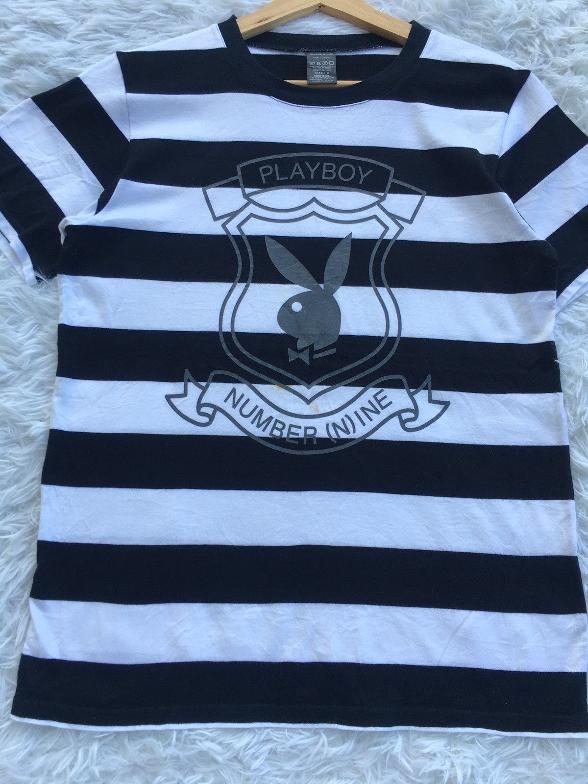 Number (N)ine × Playboy Rare Number Nine N9 x Playboy Bunny Stripes Tshirt Size US M / EU 48-50 / 2 - 6 Thumbnail