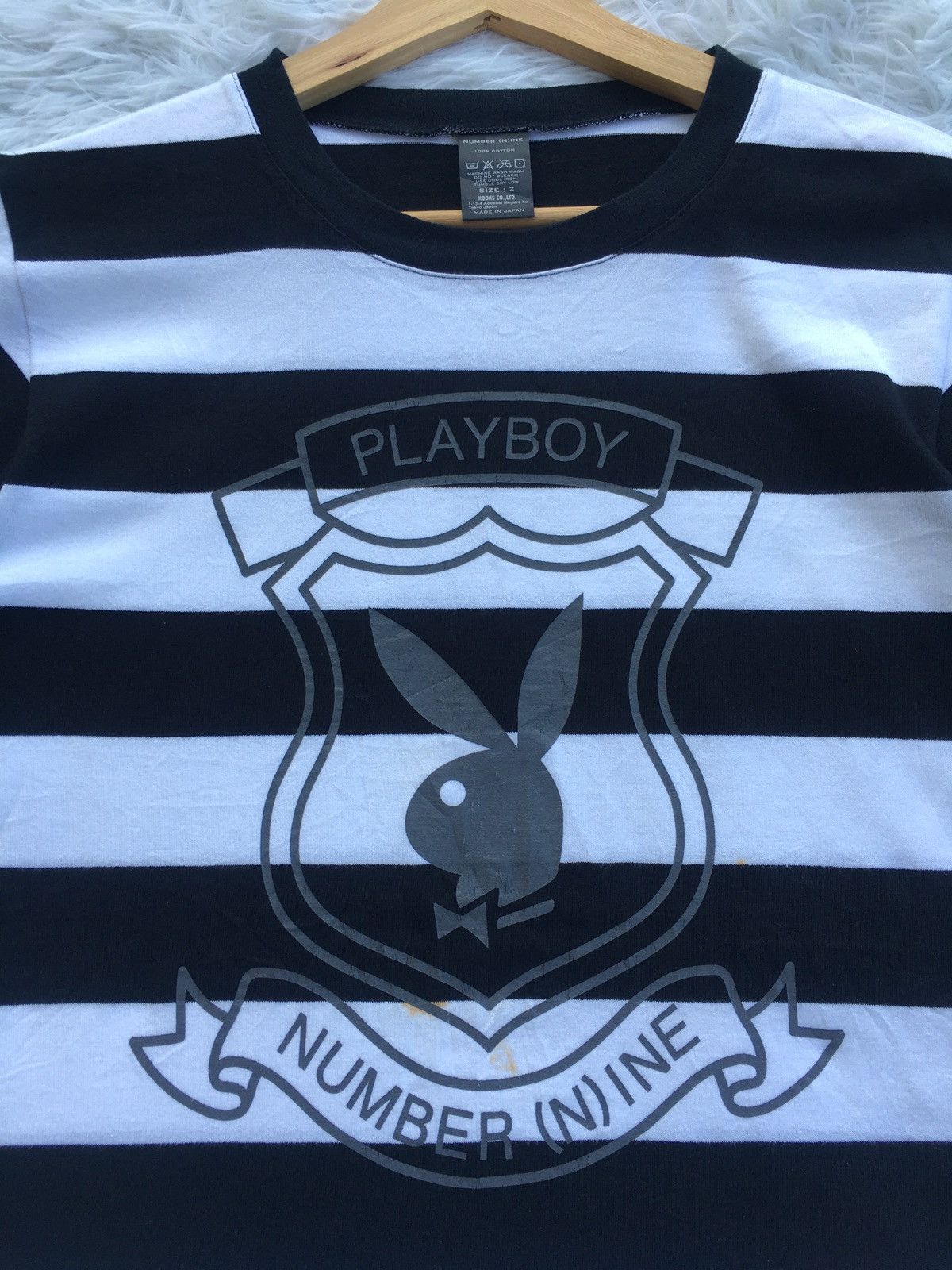 Number (N)ine × Playboy Rare Number Nine N9 x Playboy Bunny Stripes Tshirt Size US M / EU 48-50 / 2 - 7 Thumbnail