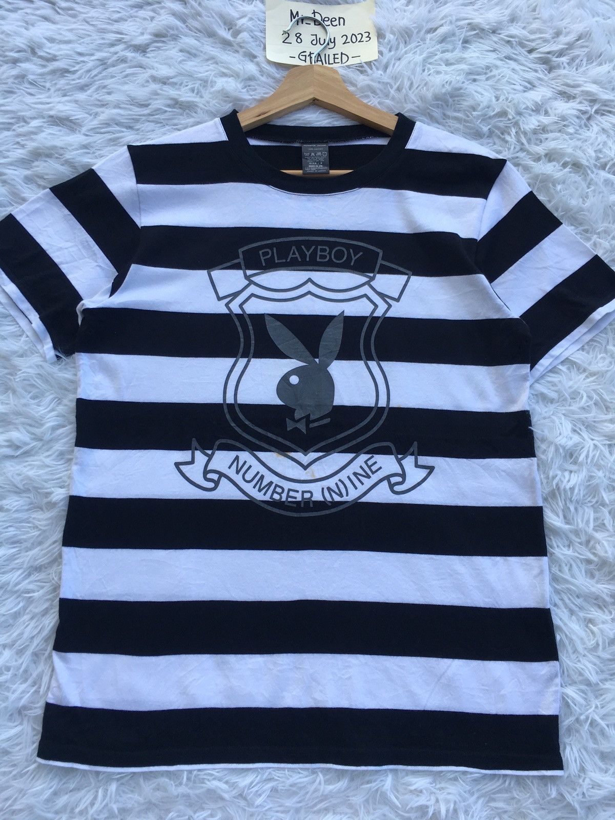 Number (N)ine × Playboy Rare Number Nine N9 x Playboy Bunny Stripes Tshirt Size US M / EU 48-50 / 2 - 5 Thumbnail