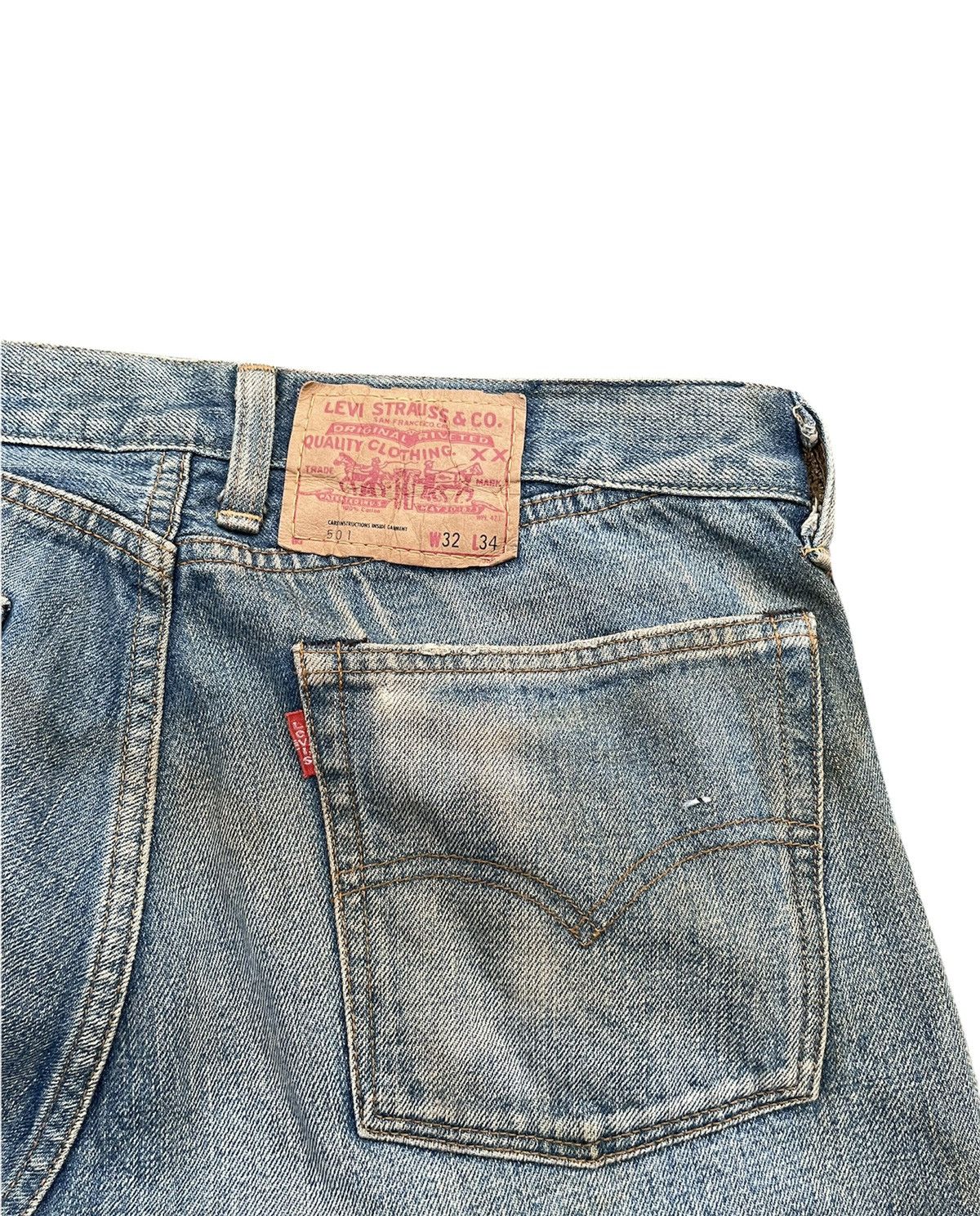 Levi's Vintage Levi’s 501 2006 Selvedge Aging Wash Denim Size US 32 / EU 48 - 12 Thumbnail