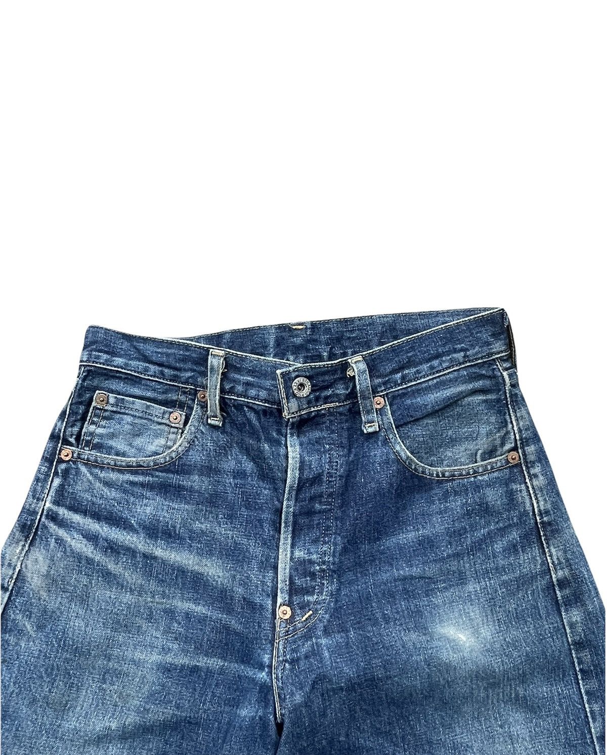 Levi's Vintage Levi’s 98 702XX E 1937 Selvedge Aging Distressed Size US 29 - 12 Thumbnail