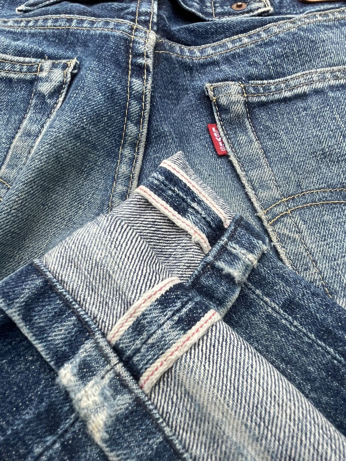 Levi's Vintage Levi’s 98 702XX E 1937 Selvedge Aging Distressed Size US 29 - 15 Thumbnail