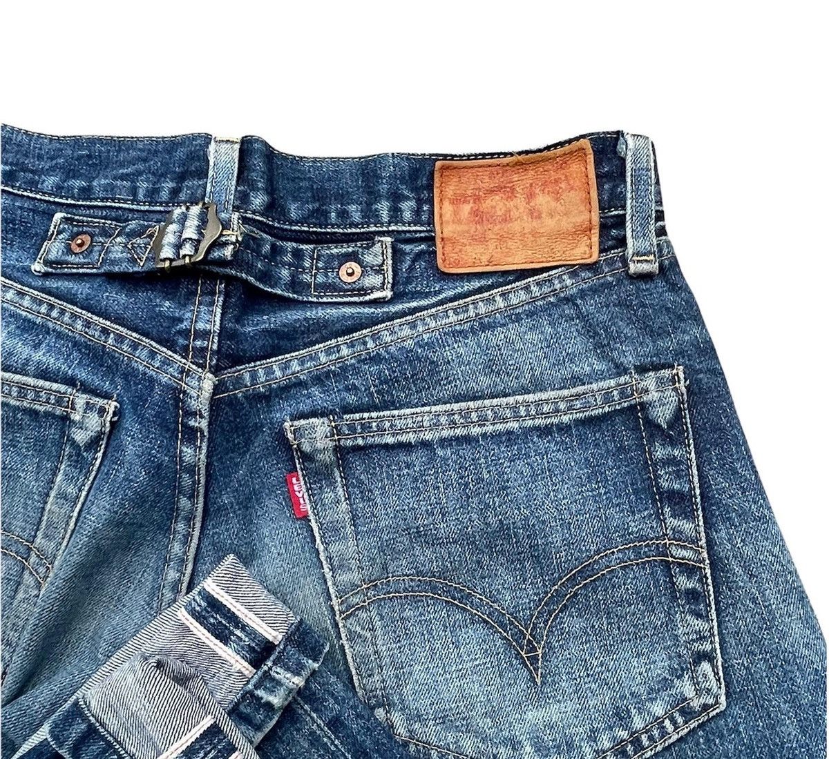 Levi's Vintage Levi’s 98 702XX E 1937 Selvedge Aging Distressed Size US 29 - 6 Thumbnail