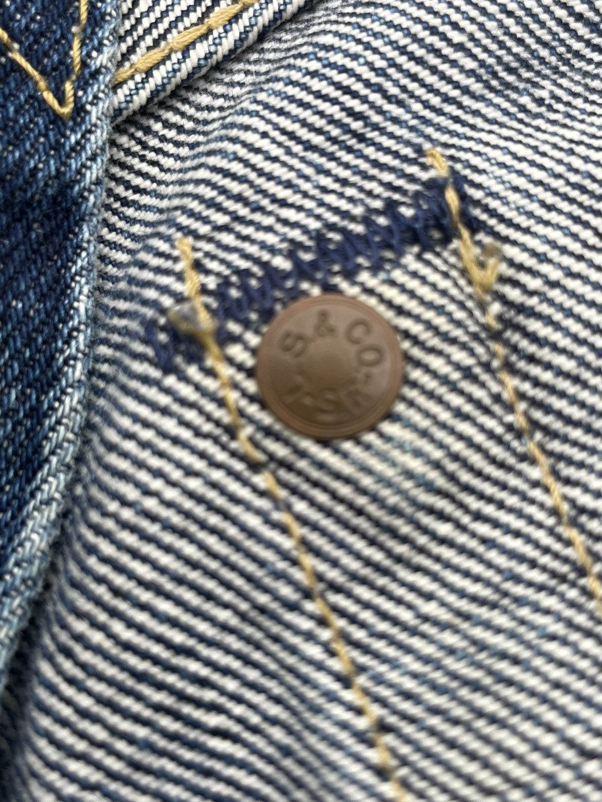 Levi's Vintage Levi’s 98 702XX E 1937 Selvedge Aging Distressed Size US 29 - 19 Thumbnail