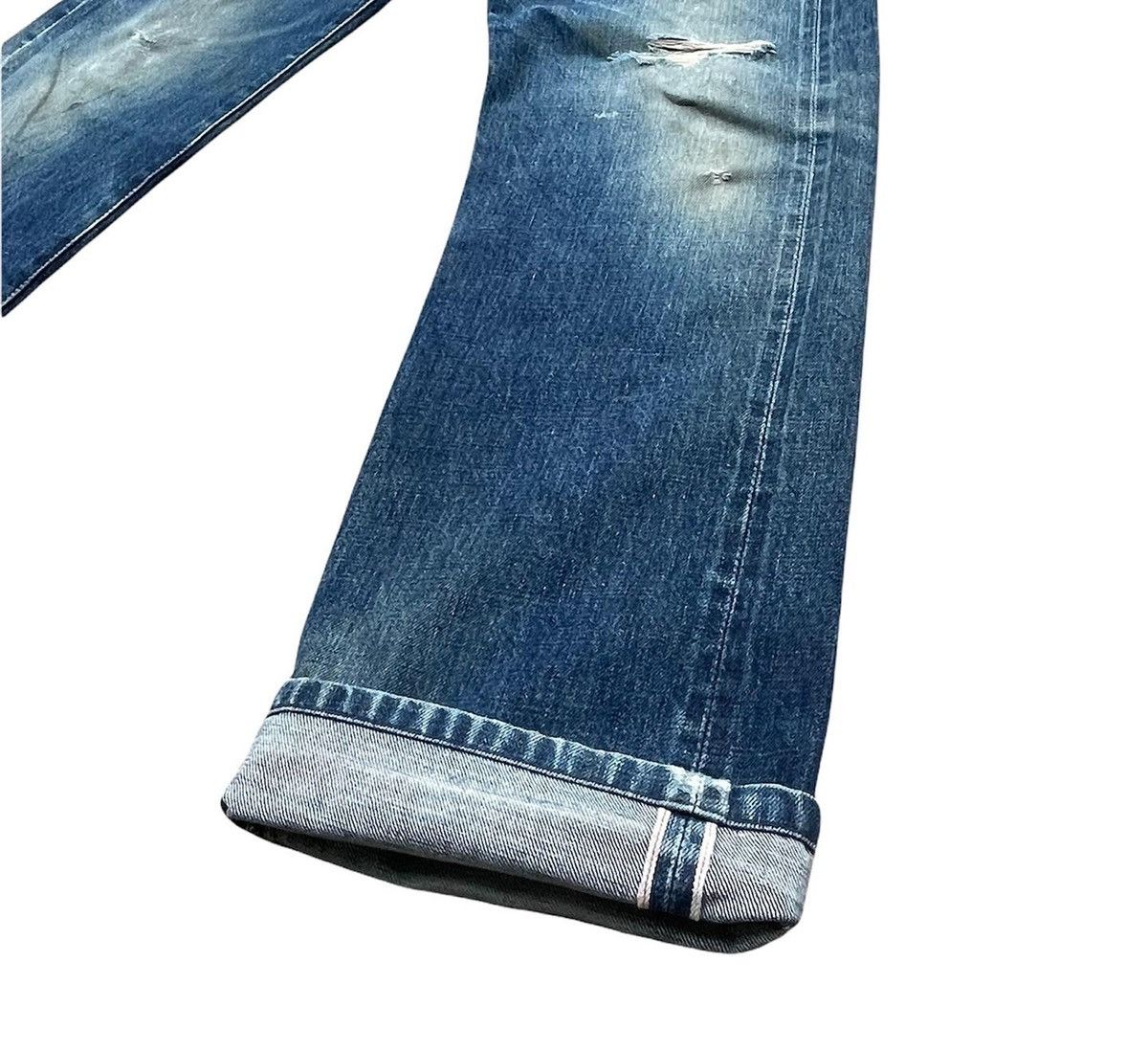 Levi's Vintage Levi’s 98 702XX E 1937 Selvedge Aging Distressed Size US 29 - 2 Thumbnail