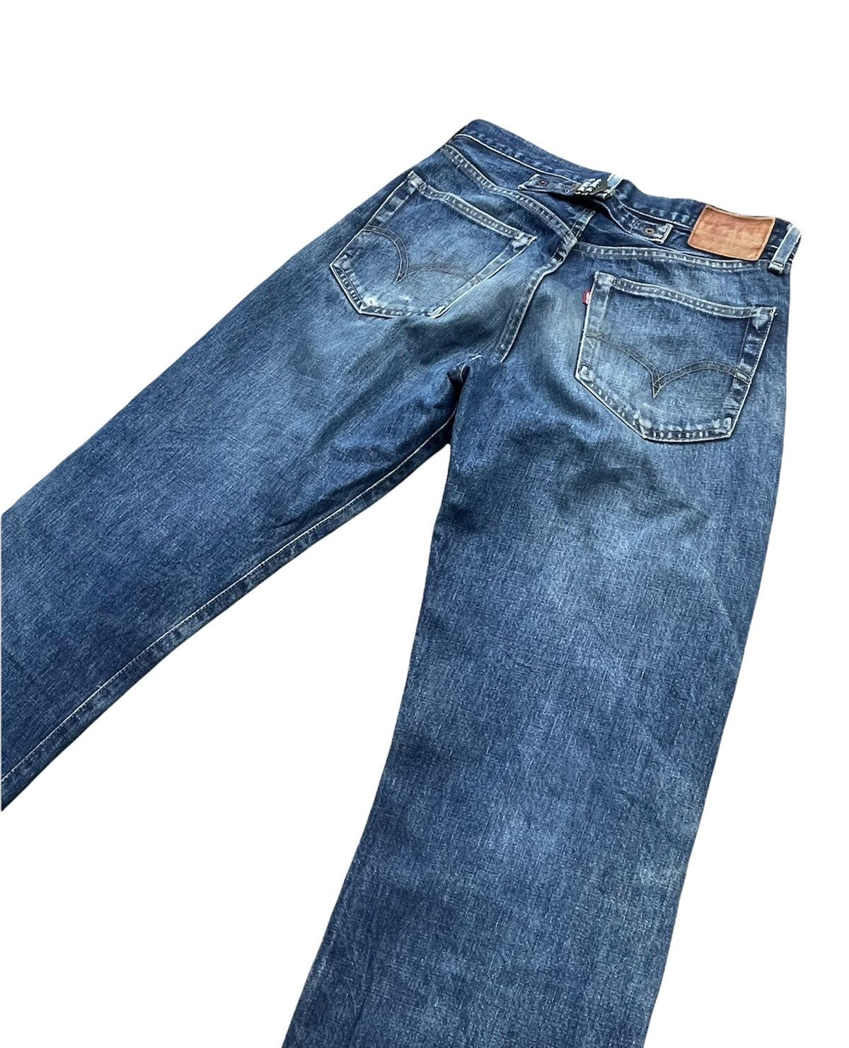 Levi's Vintage Levi’s 98 702XX E 1937 Selvedge Aging Distressed Size US 29 - 13 Thumbnail