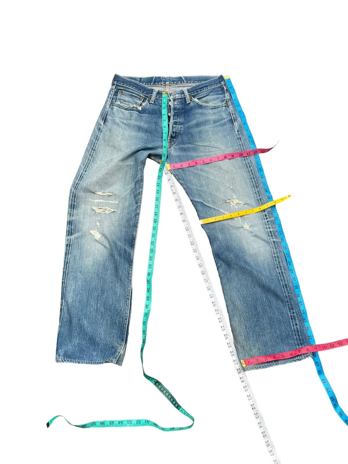 Japanese Brand Vintage Joe Mccoy Selvedge Distresed & Rework Denim Size US 32 / EU 48 - 21 Thumbnail