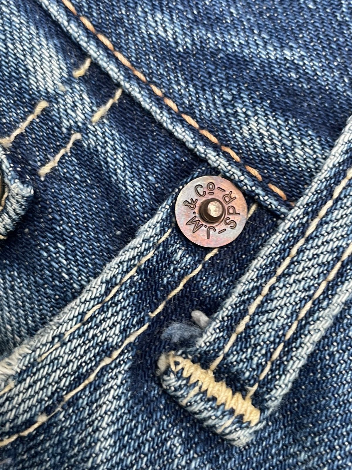 Japanese Brand Vintage Joe Mccoy Selvedge Distresed & Rework Denim Size US 32 / EU 48 - 18 Thumbnail