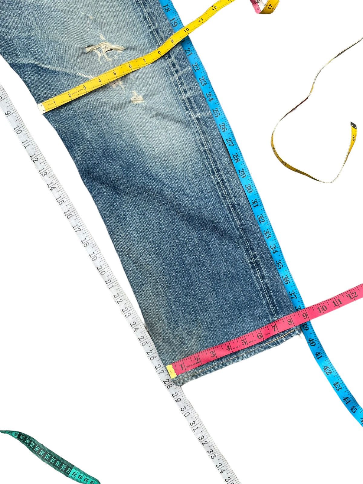 Japanese Brand Vintage Joe Mccoy Selvedge Distresed & Rework Denim Size US 32 / EU 48 - 22 Thumbnail