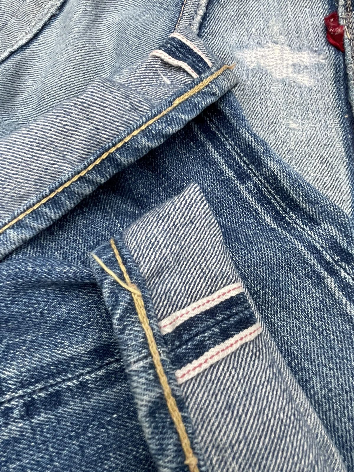 Japanese Brand Vintage Joe Mccoy Selvedge Distresed & Rework Denim Size US 32 / EU 48 - 11 Thumbnail