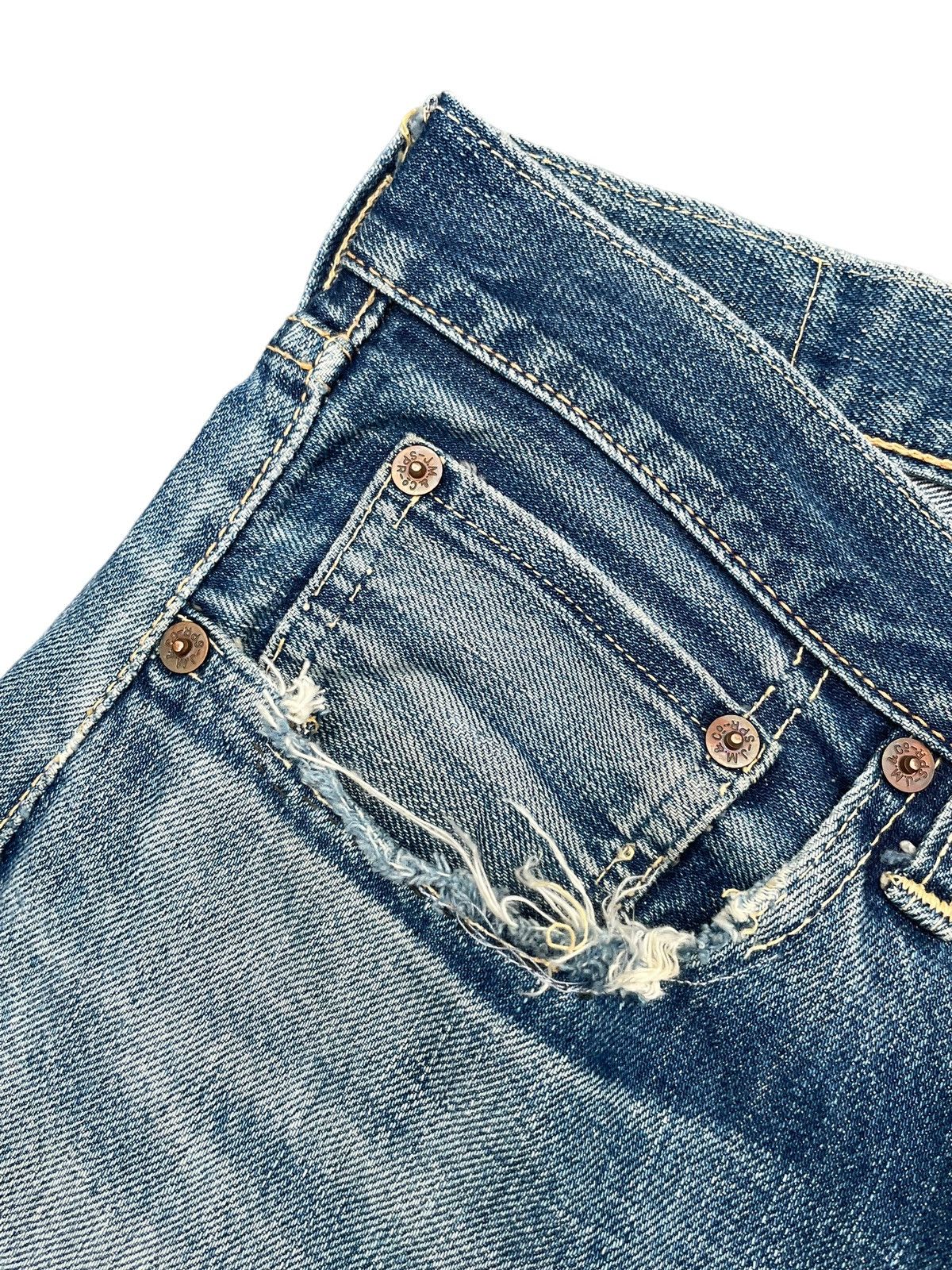 Japanese Brand Vintage Joe Mccoy Selvedge Distresed & Rework Denim Size US 32 / EU 48 - 25 Thumbnail