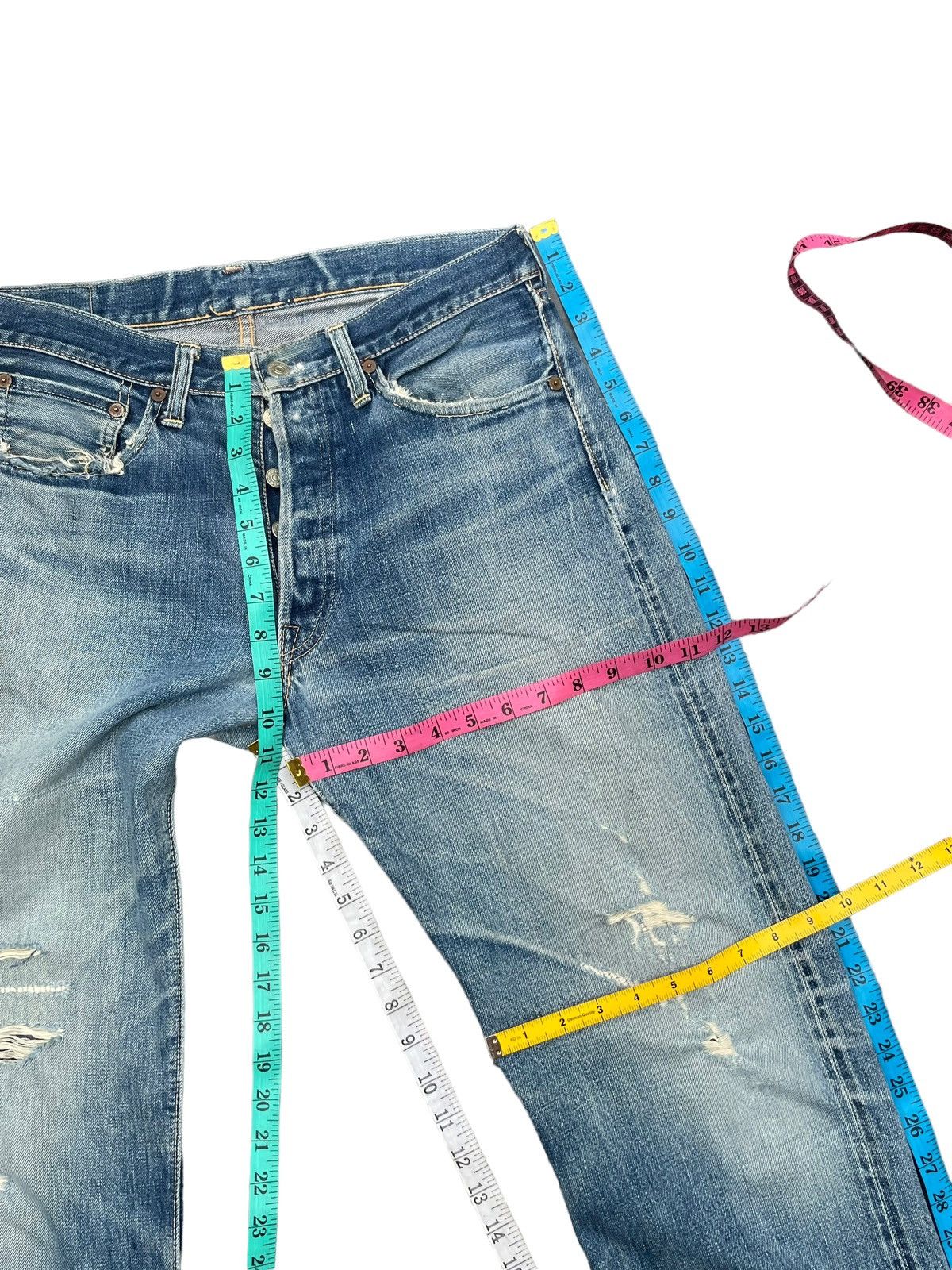 Japanese Brand Vintage Joe Mccoy Selvedge Distresed & Rework Denim Size US 32 / EU 48 - 23 Thumbnail