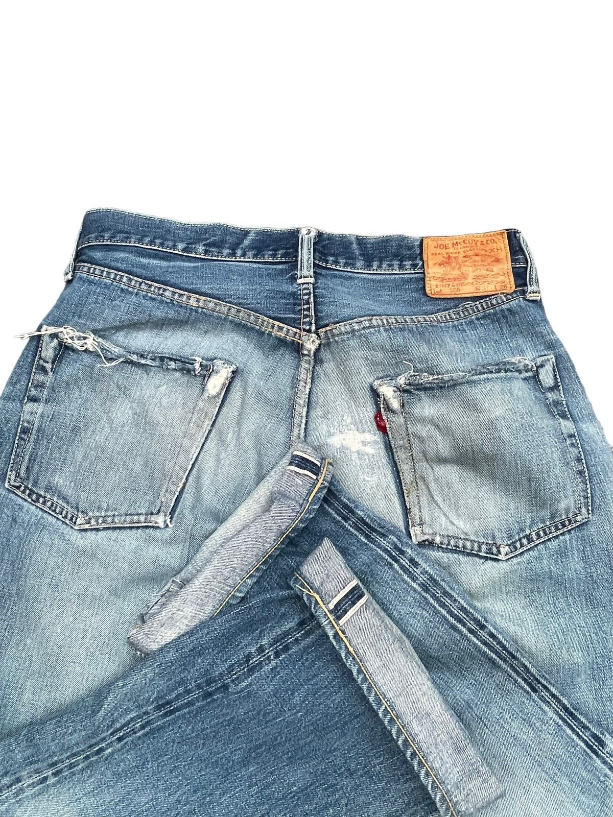 Japanese Brand Vintage Joe Mccoy Selvedge Distresed & Rework Denim Size US 32 / EU 48 - 10 Thumbnail