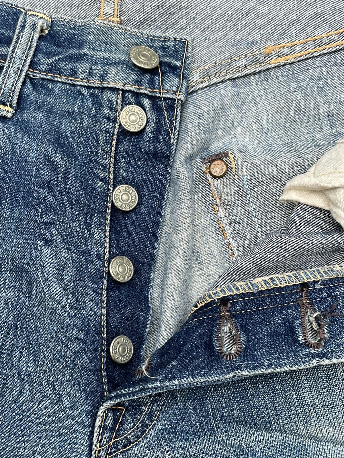 Japanese Brand Vintage Joe Mccoy Selvedge Distresed & Rework Denim Size US 32 / EU 48 - 16 Thumbnail