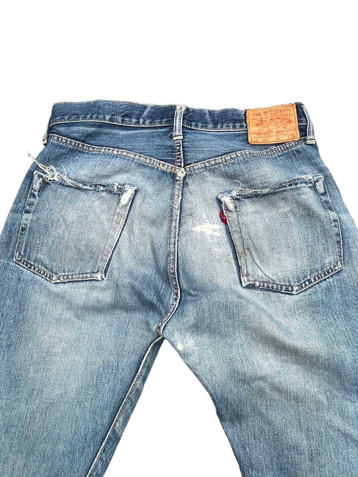 Japanese Brand Vintage Joe Mccoy Selvedge Distresed & Rework Denim Size US 32 / EU 48 - 9 Thumbnail