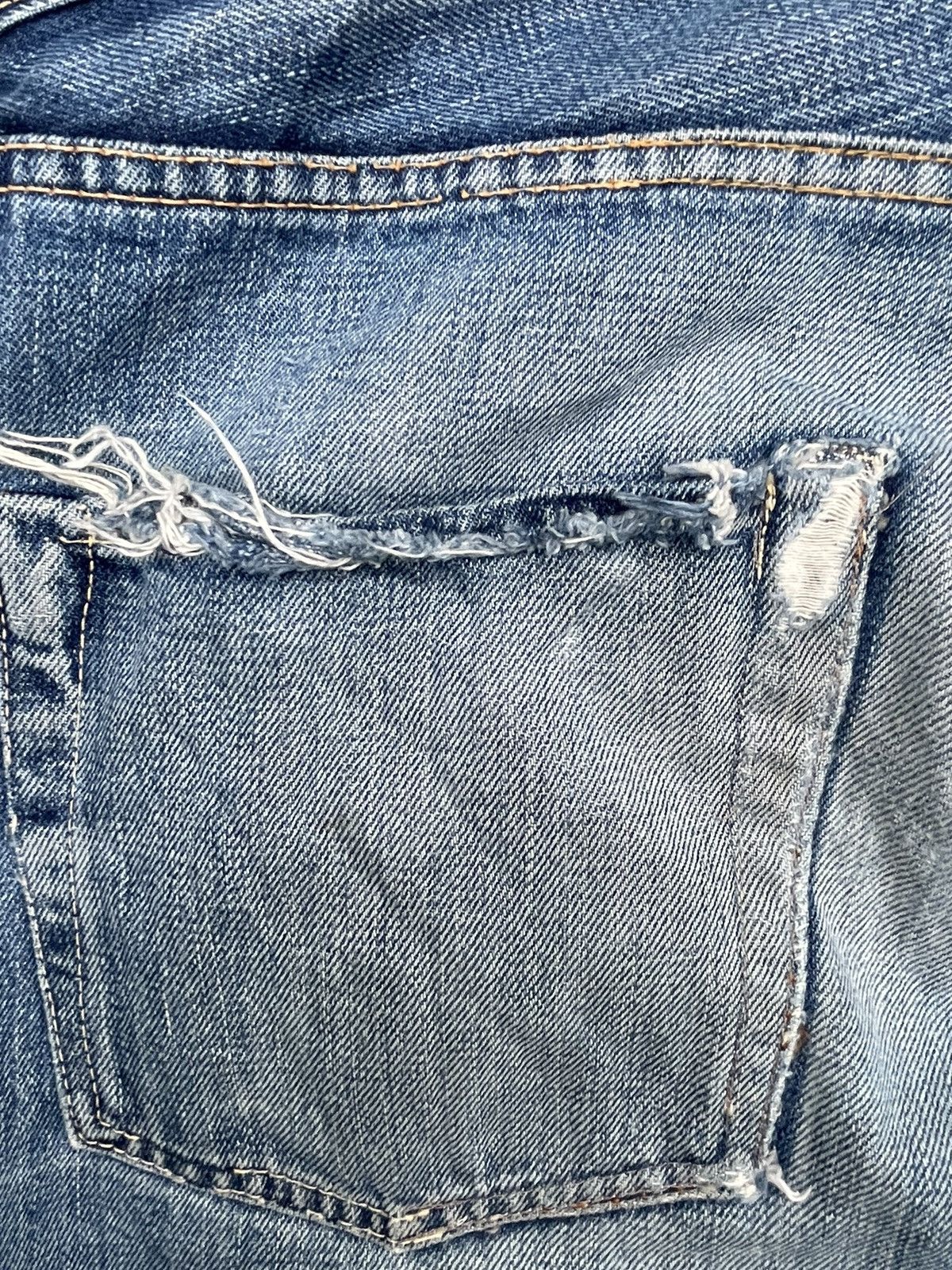 Japanese Brand Vintage Joe Mccoy Selvedge Distresed & Rework Denim Size US 32 / EU 48 - 14 Thumbnail