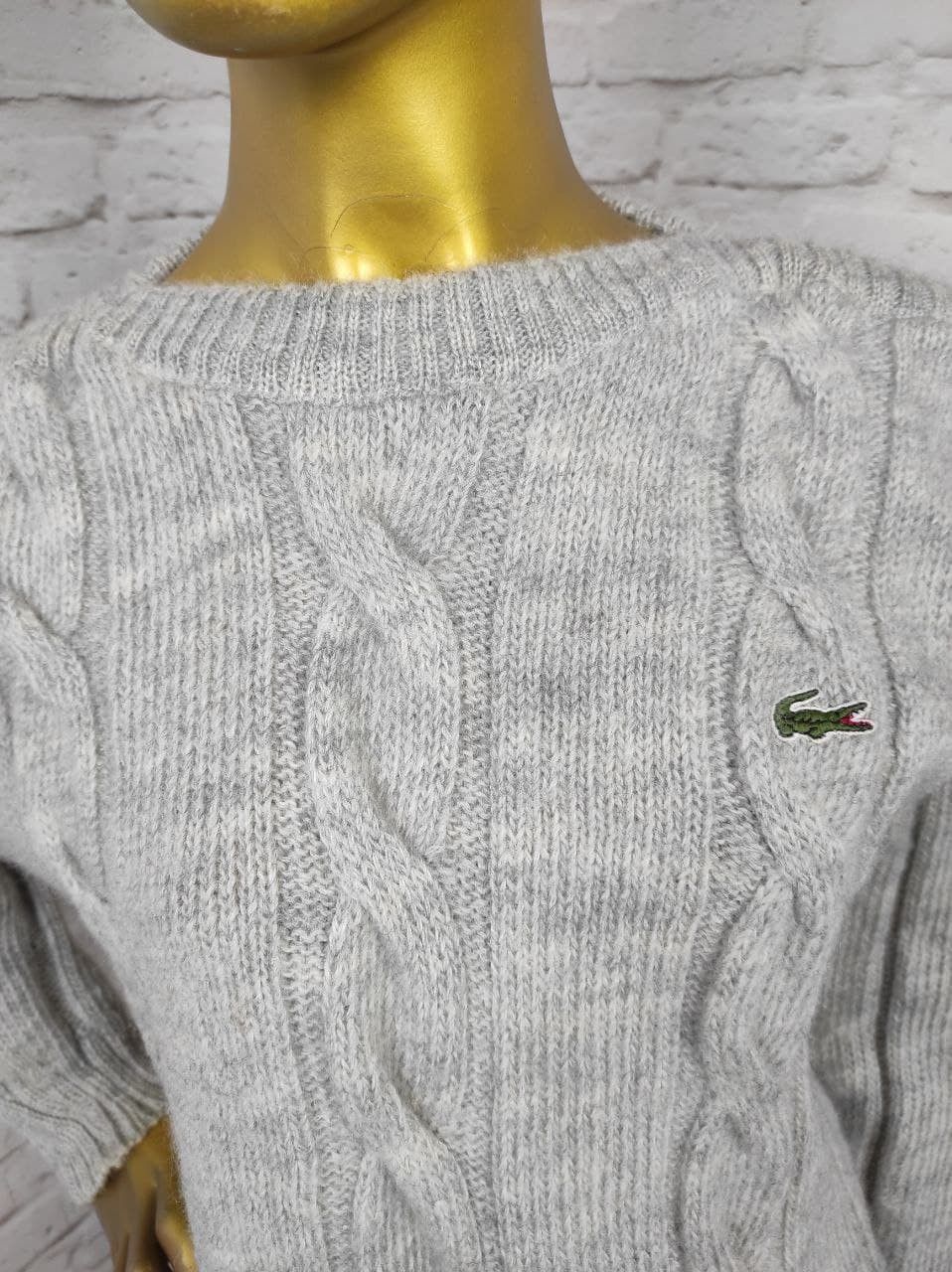 Lacoste Lacoste Chemise Vintage 80s Knit Pullover Cable Knit Size 4 Size US M / EU 48-50 / 2 - 3 Thumbnail