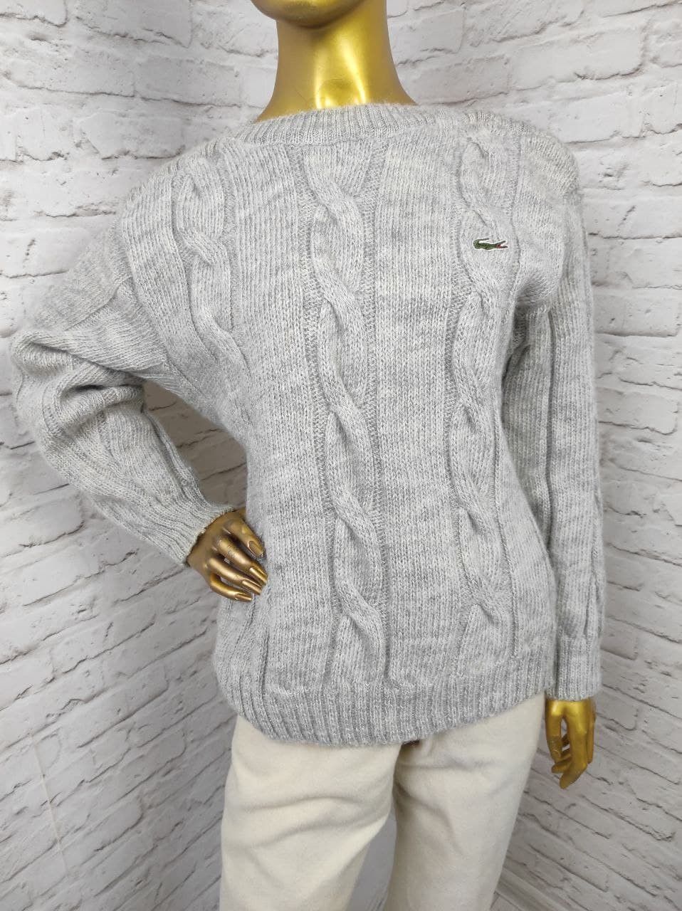 Lacoste Lacoste Chemise Vintage 80s Knit Pullover Cable Knit Size 4 Size US M / EU 48-50 / 2 - 1 Thumbnail