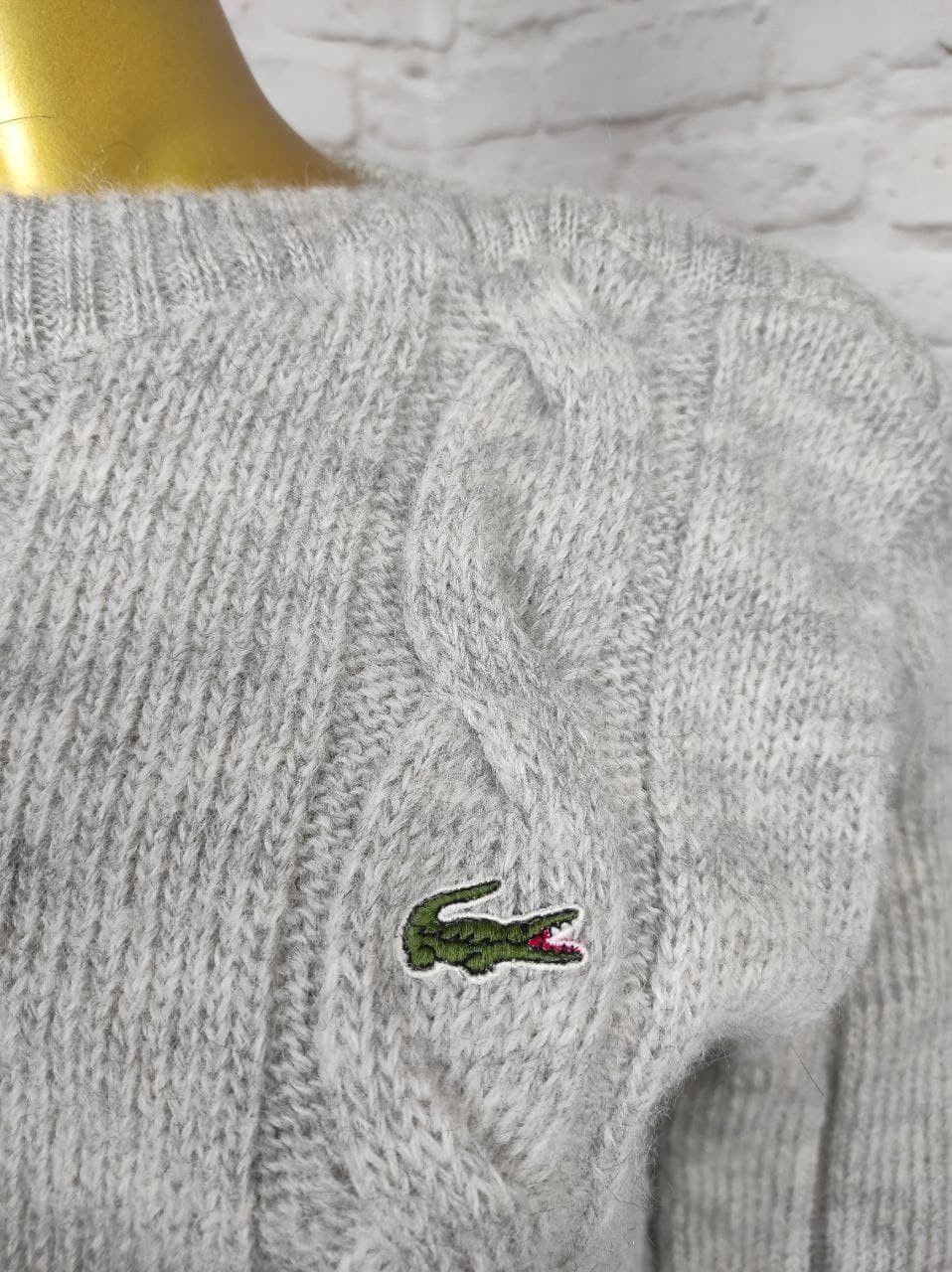 Lacoste Lacoste Chemise Vintage 80s Knit Pullover Cable Knit Size 4 Size US M / EU 48-50 / 2 - 2 Thumbnail