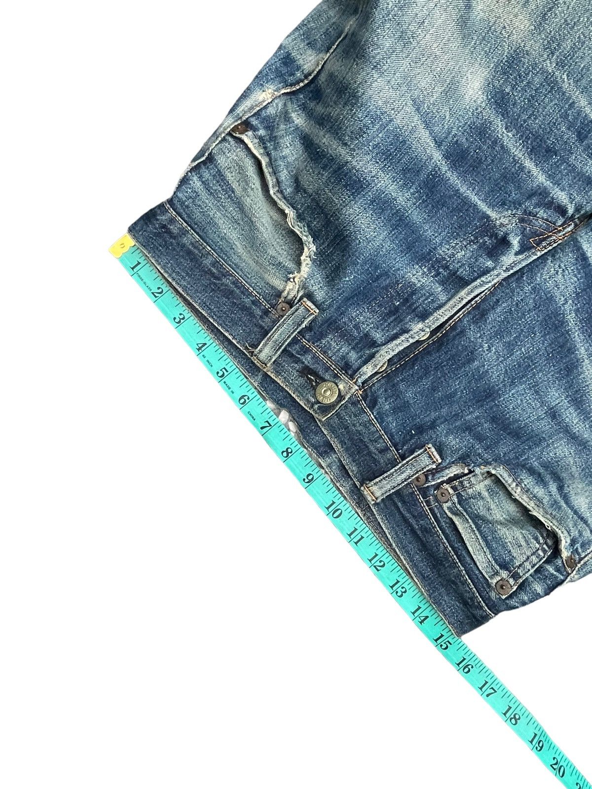 Sugar Cane Vintage Sugar Cane Selvedge Distresed & Rework Denim Size US 30 / EU 46 - 22 Thumbnail