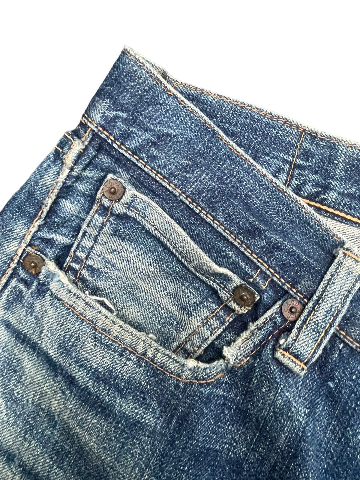 Sugar Cane Vintage Sugar Cane Selvedge Distresed & Rework Denim Size US 30 / EU 46 - 7 Thumbnail
