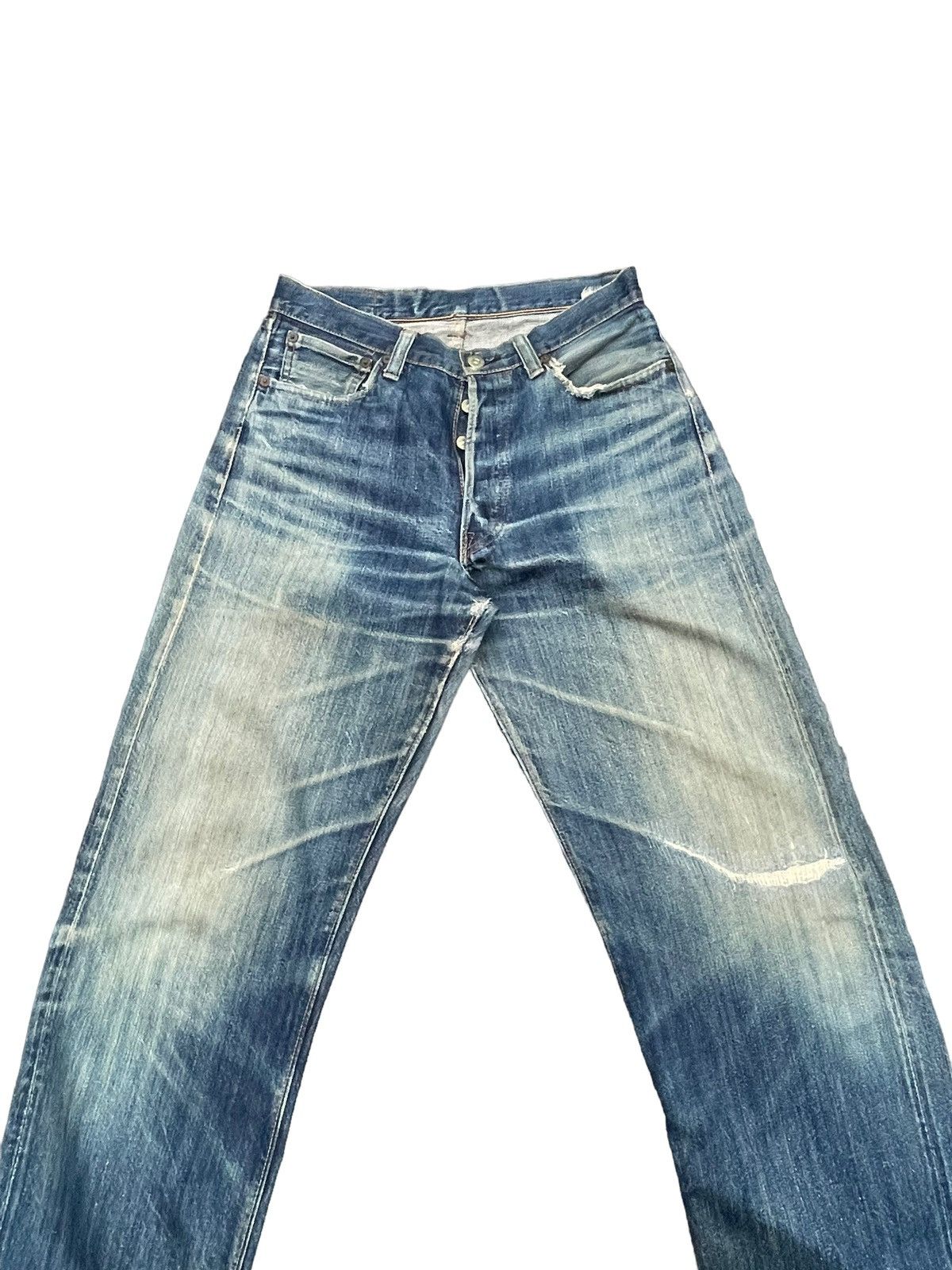 Sugar Cane Vintage Sugar Cane Selvedge Distresed & Rework Denim Size US 30 / EU 46 - 3 Thumbnail