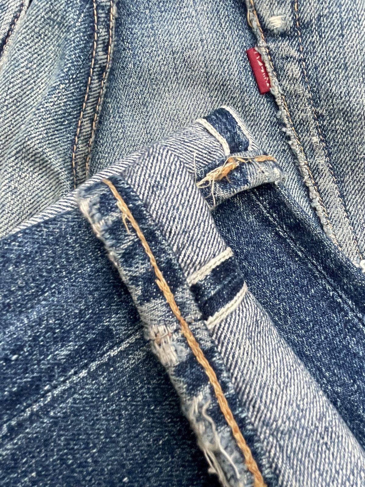 Sugar Cane Vintage Sugar Cane Selvedge Distresed & Rework Denim Size US 30 / EU 46 - 14 Thumbnail