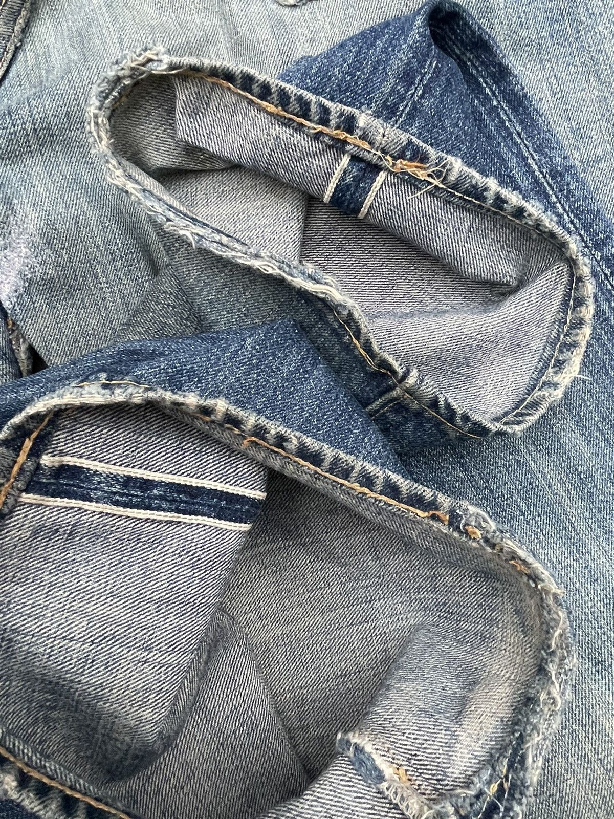 Sugar Cane Vintage Sugar Cane Selvedge Distresed & Rework Denim Size US 30 / EU 46 - 15 Thumbnail