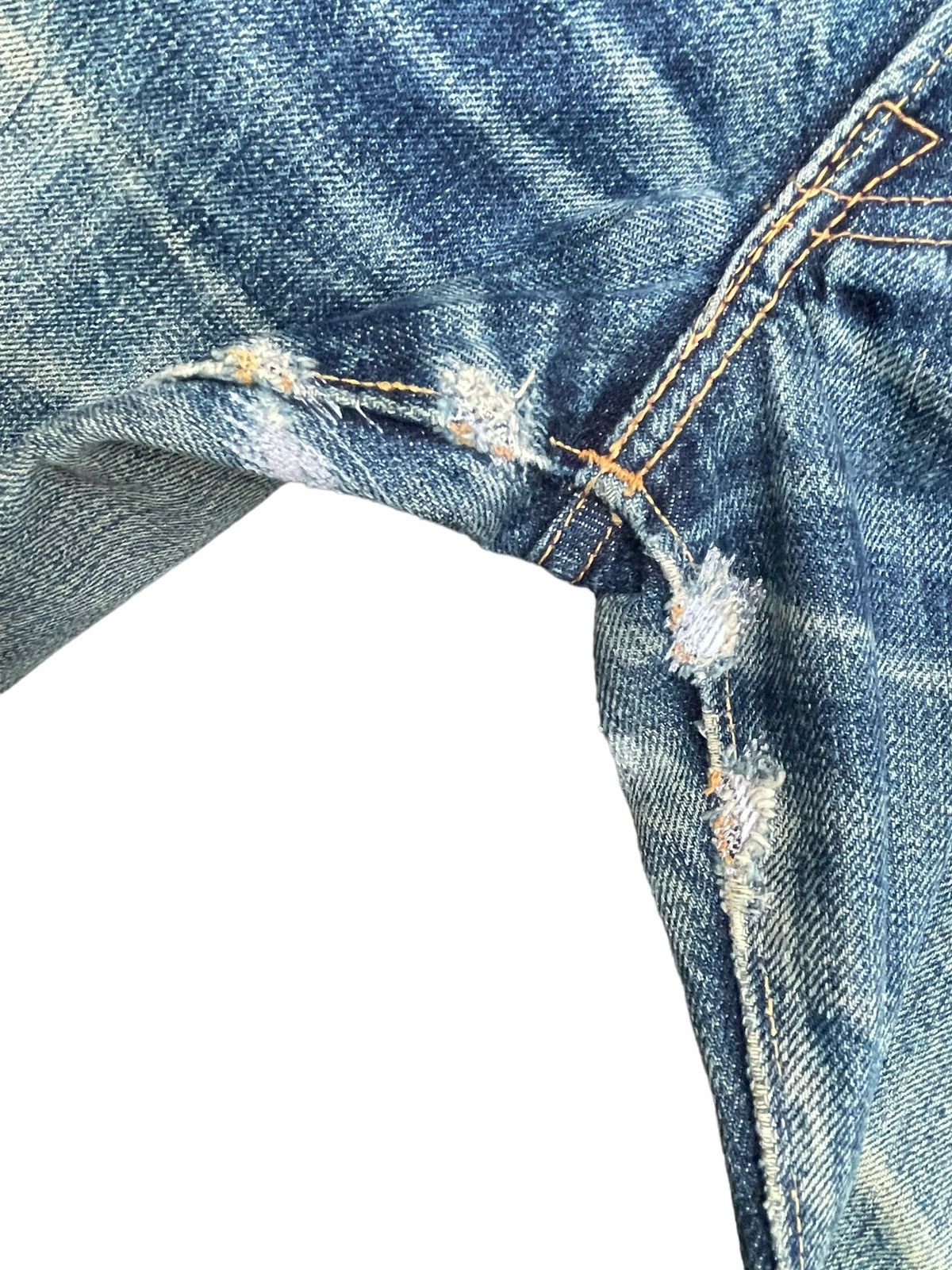 Sugar Cane Vintage Sugar Cane Selvedge Distresed & Rework Denim Size US 30 / EU 46 - 6 Thumbnail