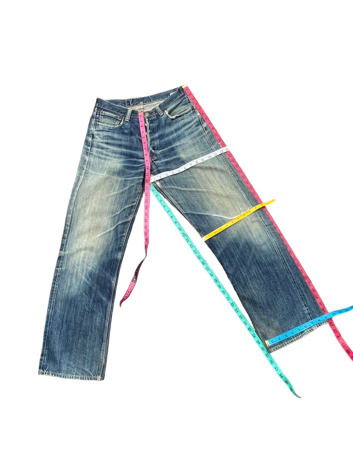 Sugar Cane Vintage Sugar Cane Selvedge Distresed & Rework Denim Size US 30 / EU 46 - 23 Thumbnail