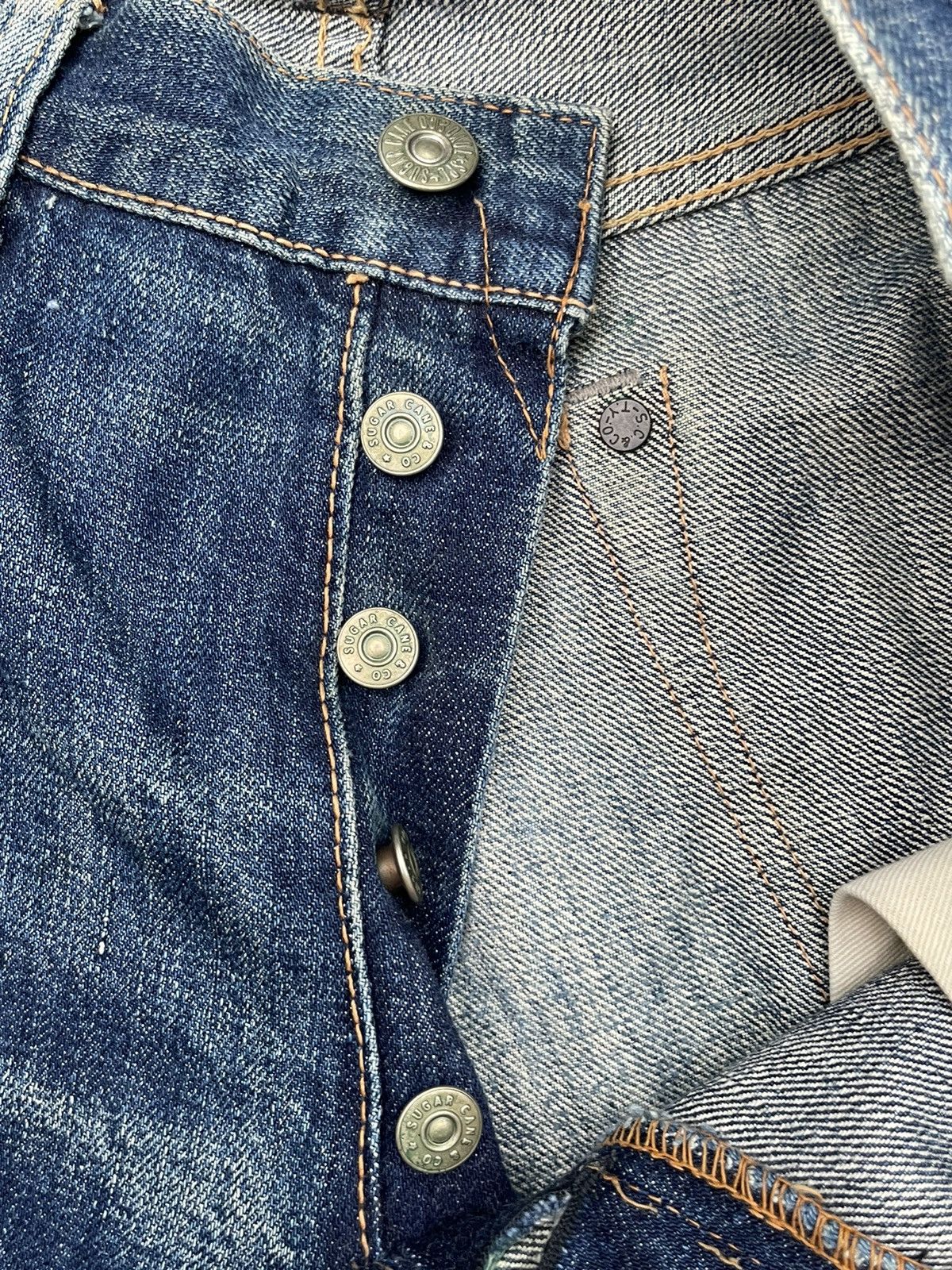 Sugar Cane Vintage Sugar Cane Selvedge Distresed & Rework Denim Size US 30 / EU 46 - 20 Thumbnail