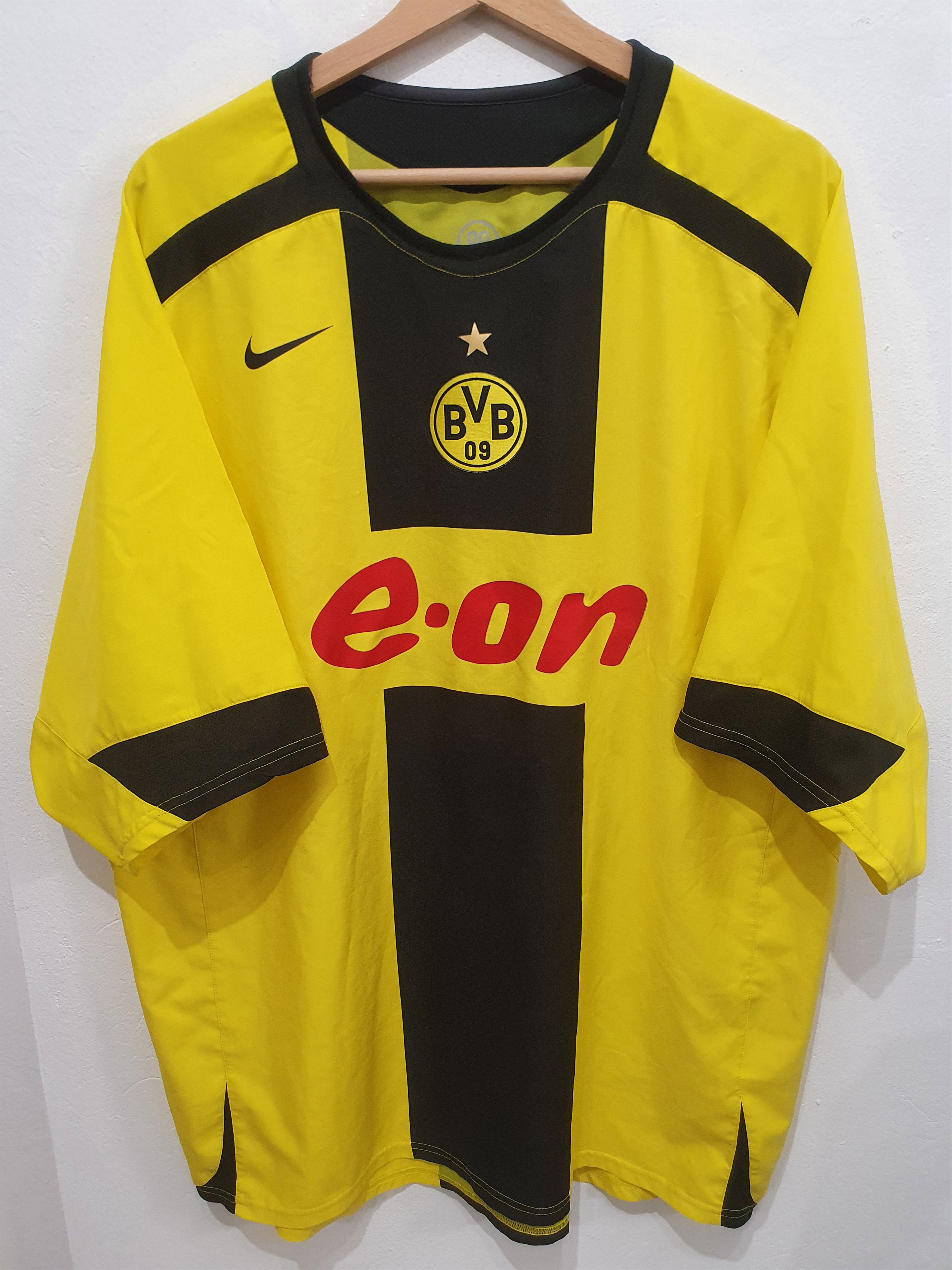 image of Borussia Dortmund 2004 2005 Size 2Xl Shirt Jersey in Yellow, Men's