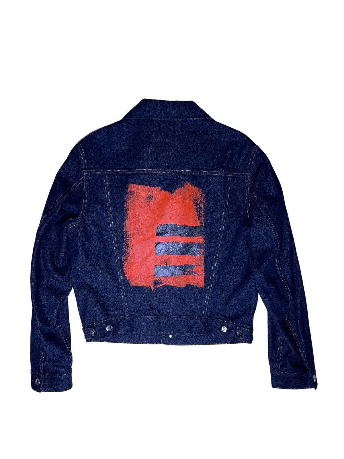 HELMUT LANG 1997SS Paint Denim Jacket 42 - Gジャン/デニムジャケット